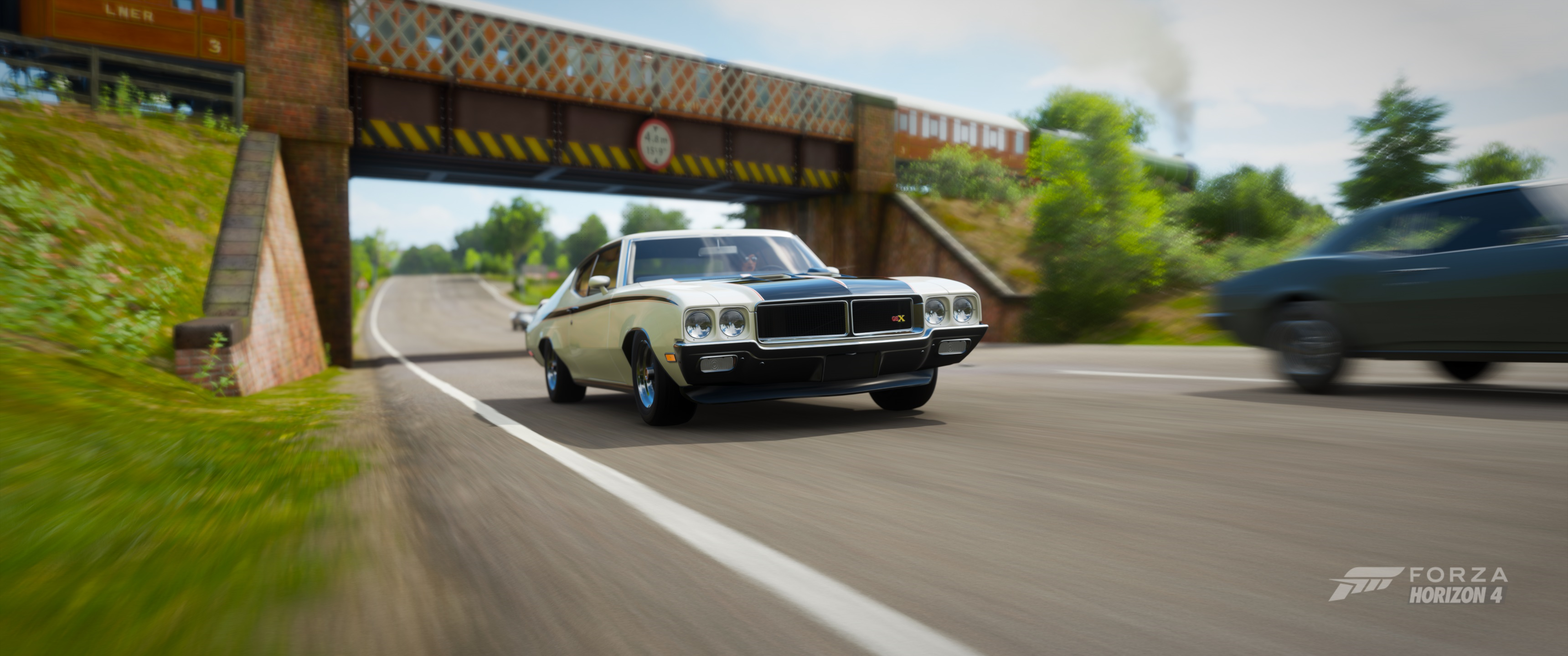 car, Forza Horizon 4, Games posters, video games, Buick GSX, Forza, ultrawide, racing HD Wallpaper