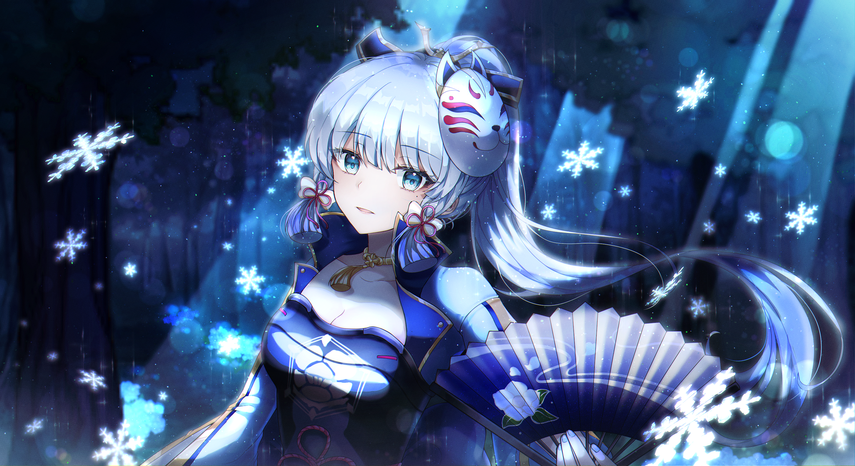 Genshin Impact, anime girls, anime, Kamisato Ayaka(Genshin Impact), Ryunbi HD Wallpaper