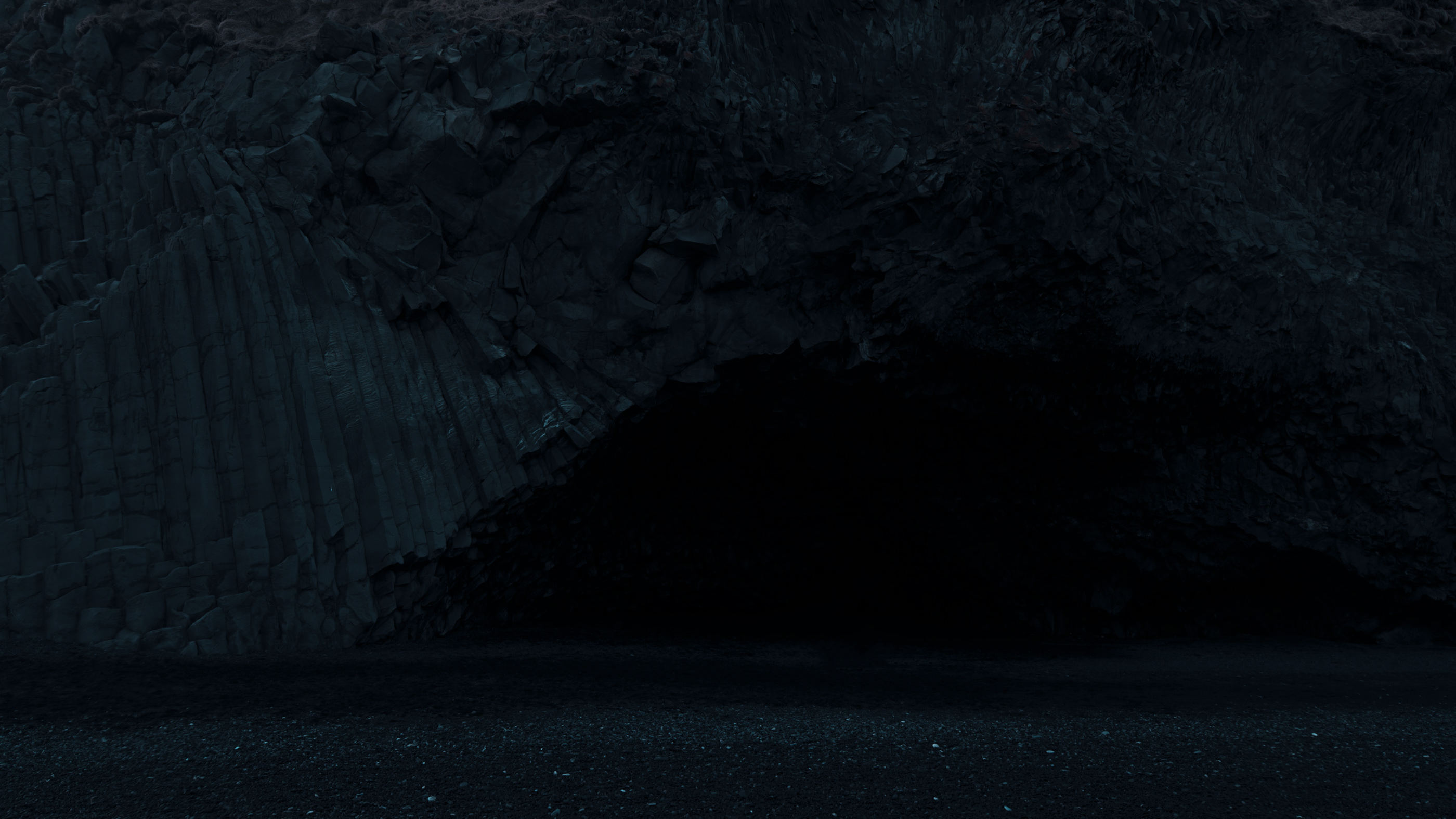 Iceland, Photoshop, rocks, sand HD Wallpaper