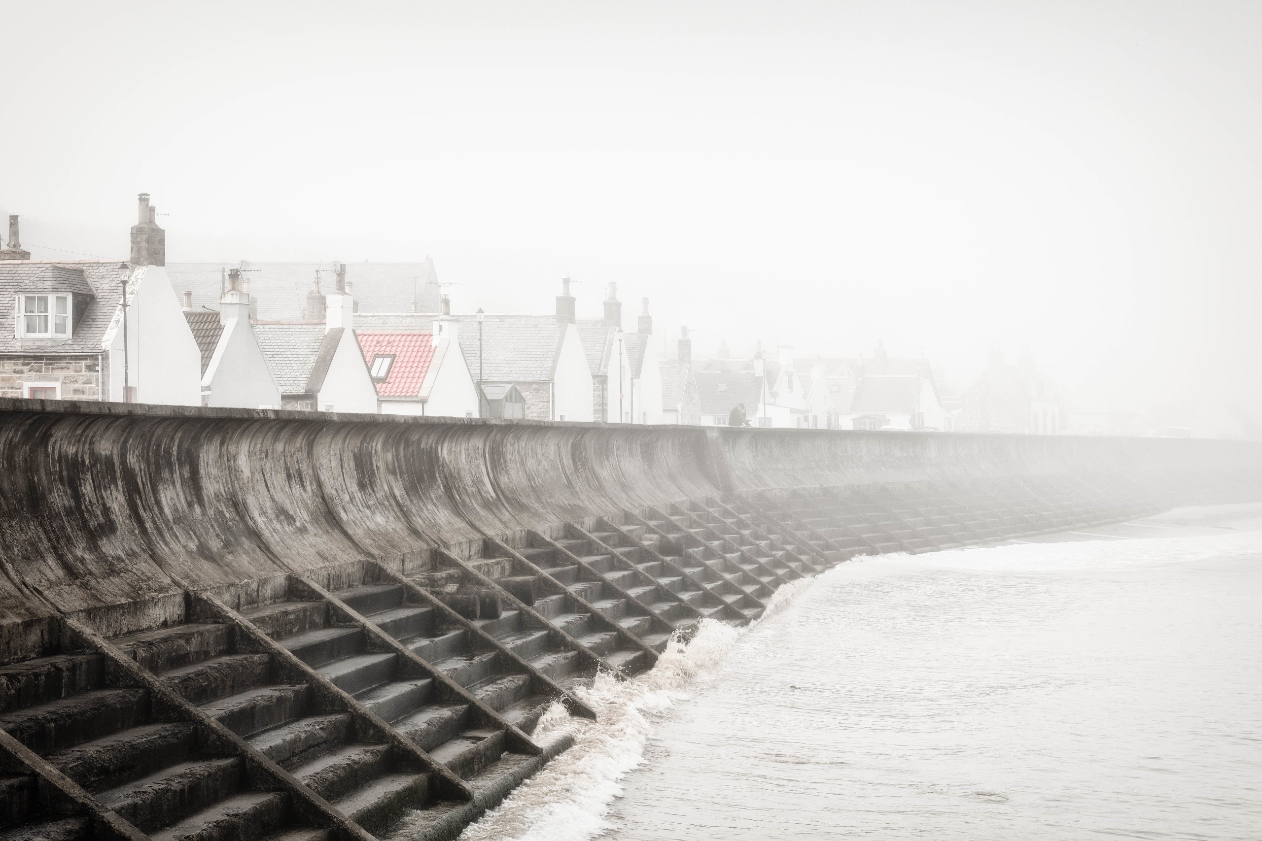water, town, mist, outdoors HD Wallpaper
