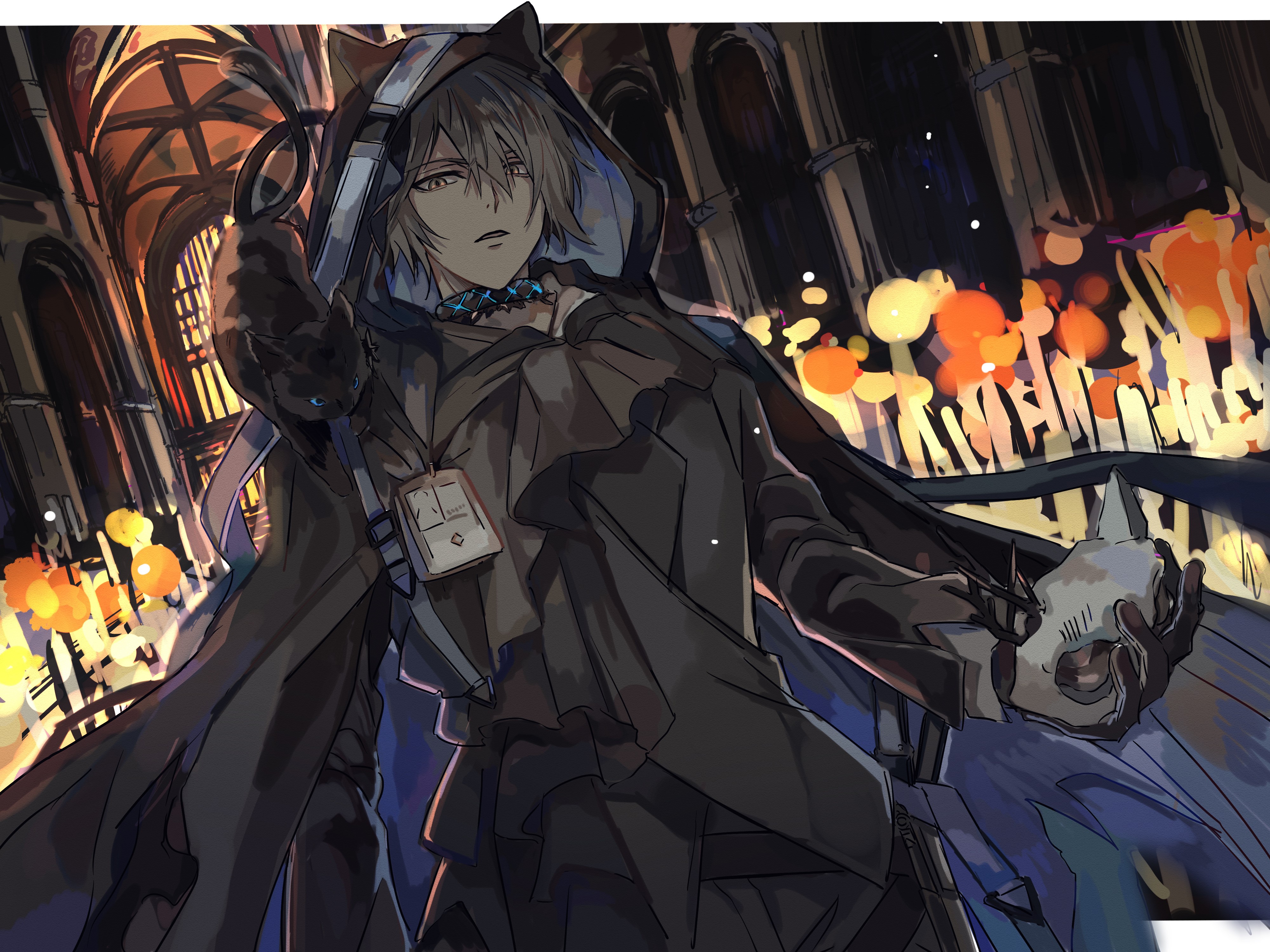 4K, anime, Phantom(Arknights), Arknights, anime boys HD Wallpaper