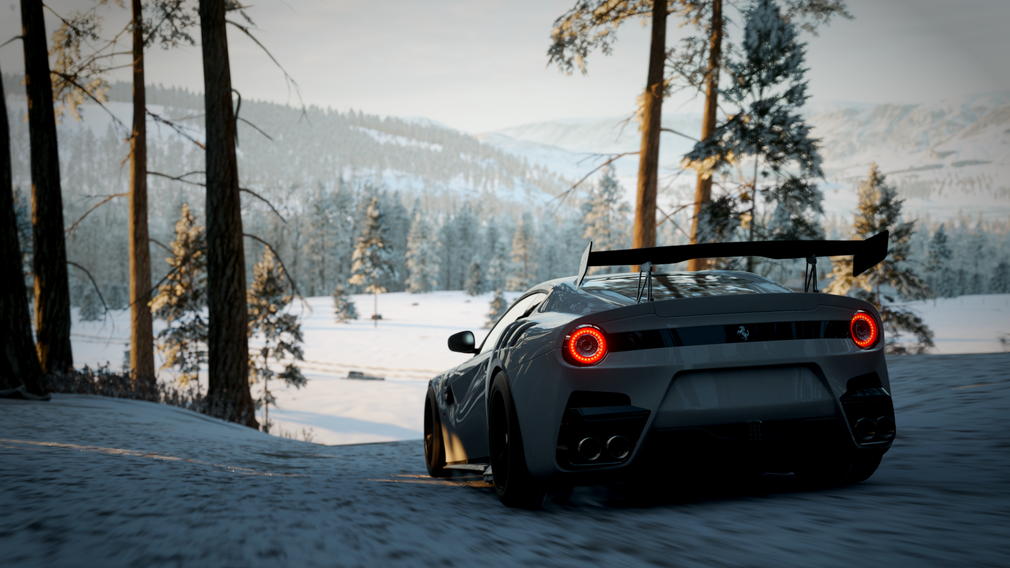 4K Ferrari Supercar Racing Scene HD Wallpaper