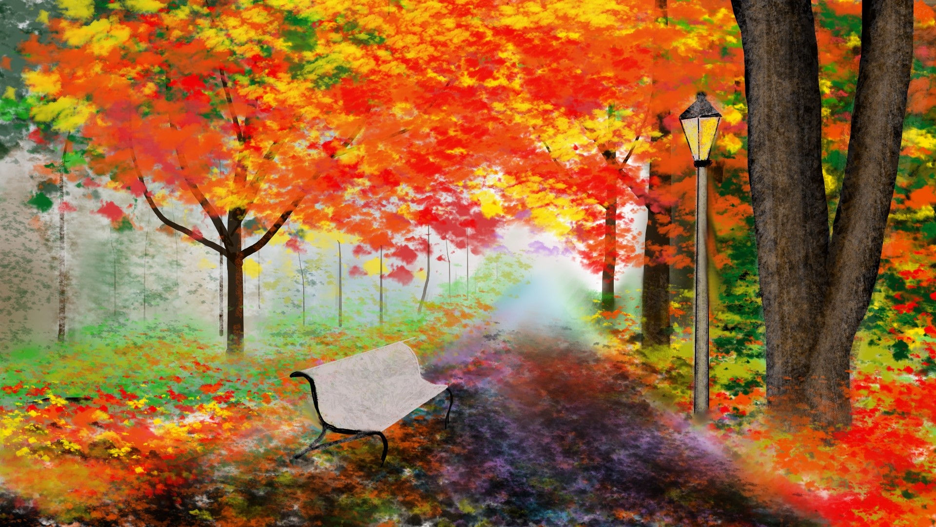 nature, landscape, digital painting, digital art HD Wallpaper