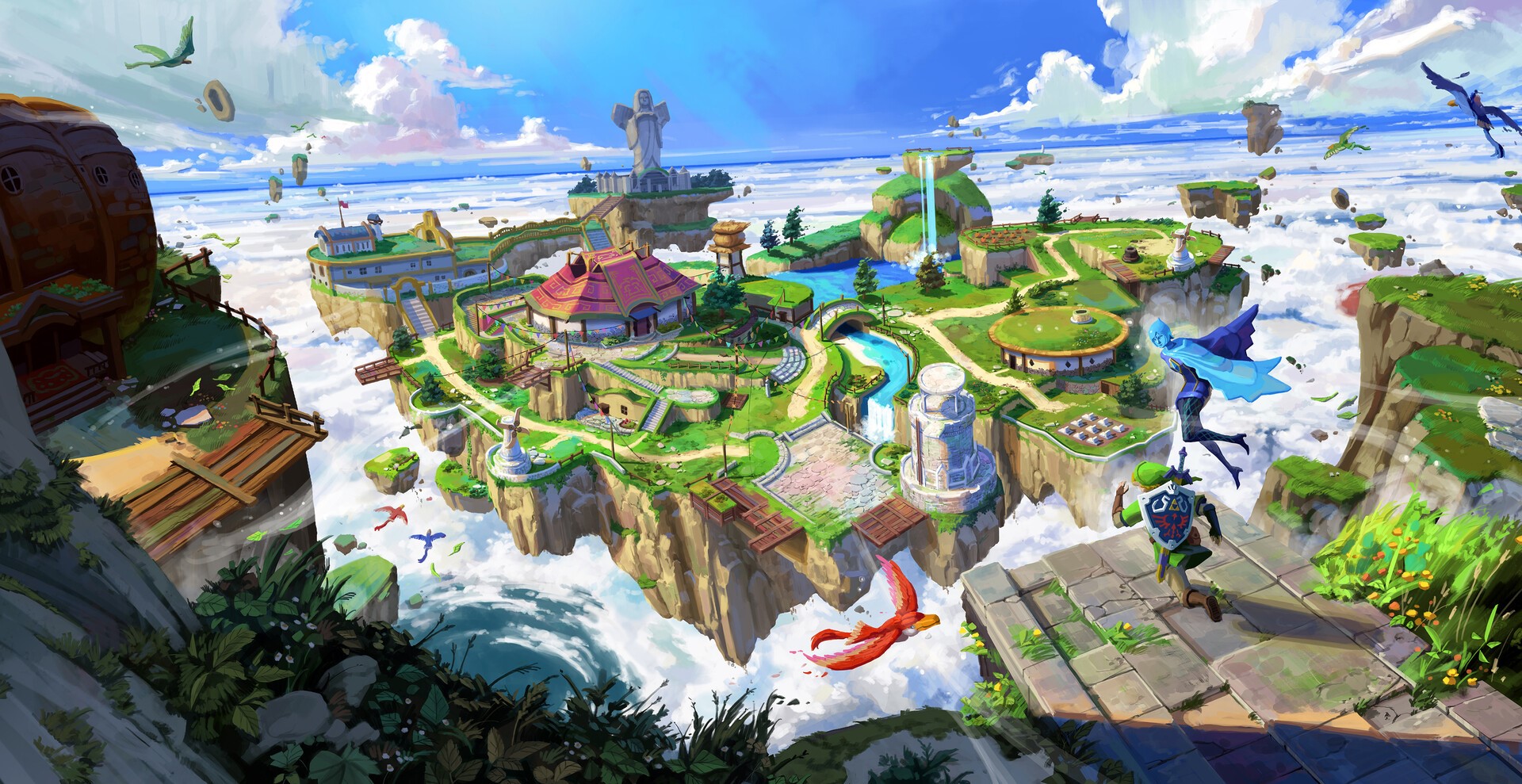 The Legend of Zelda, illustration, Link, artwork, digital art, HUHSOO HD Wallpaper