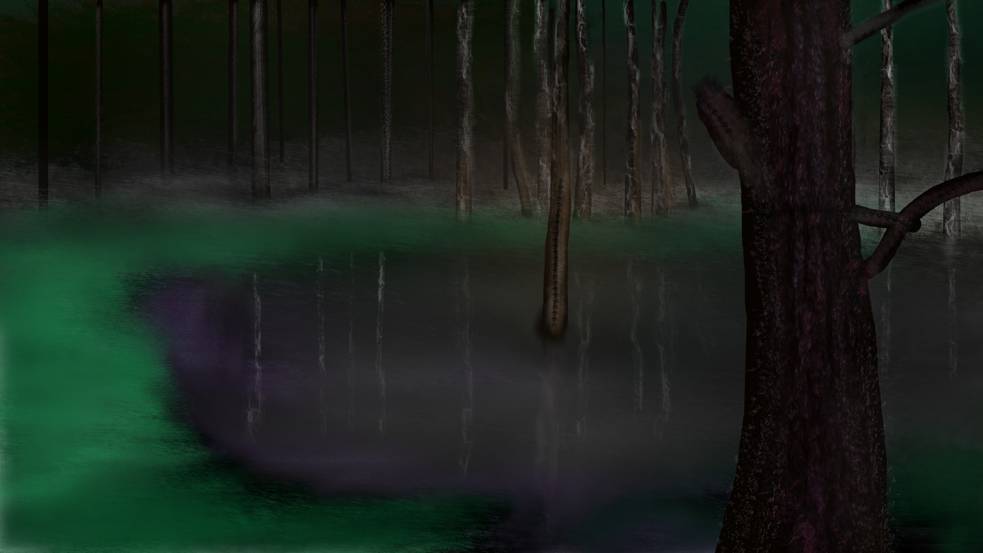 landscape, nature, digital painting HD Wallpaper