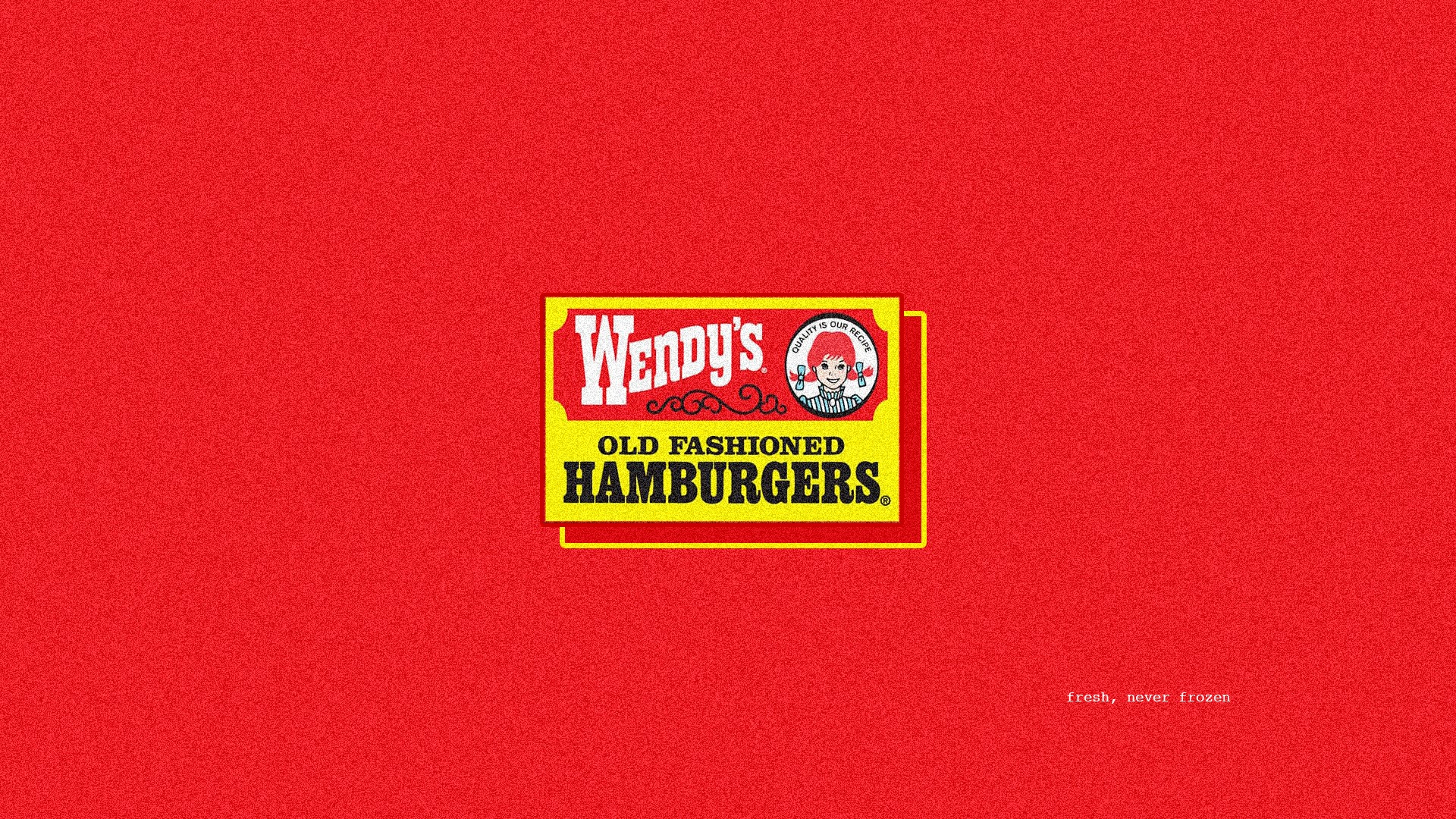hamburgers, brand, fast food, burgers, logo, Wendys HD Wallpaper