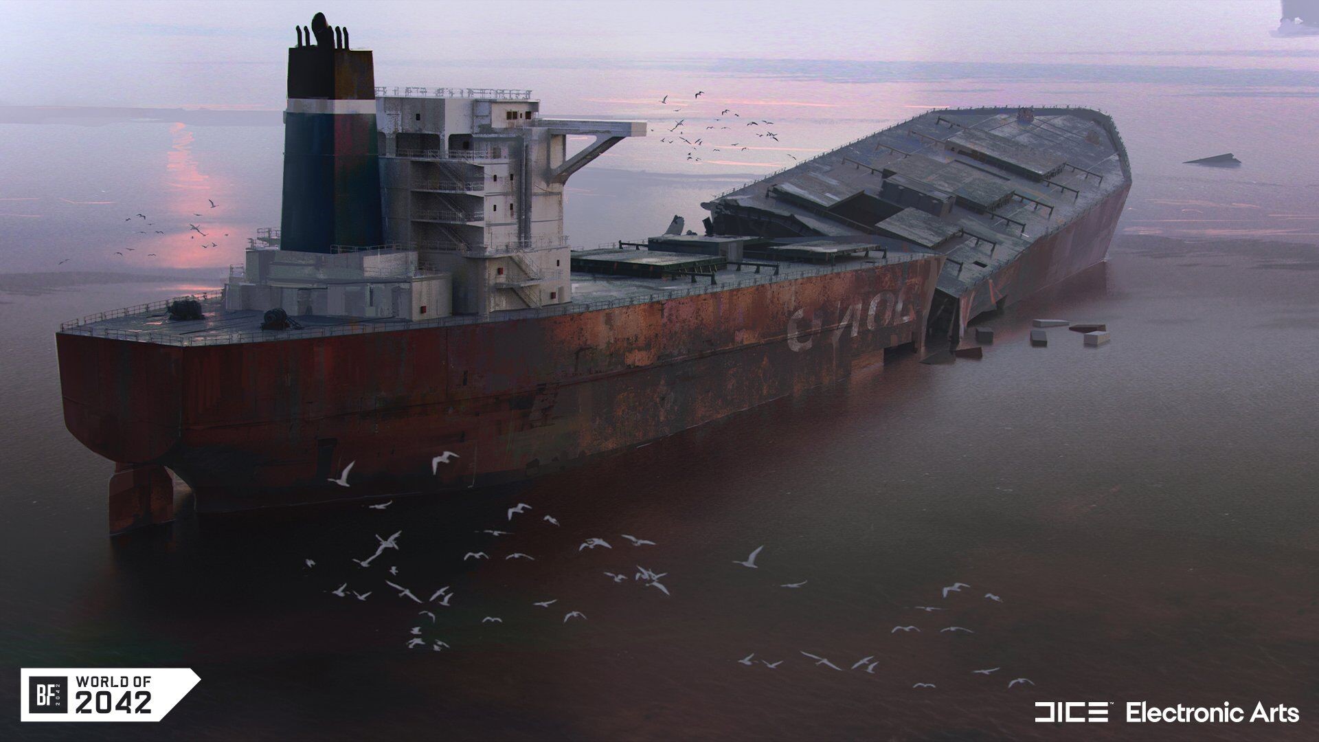 coast, Battlefield 2042, birds, ship, watermarked HD Wallpaper