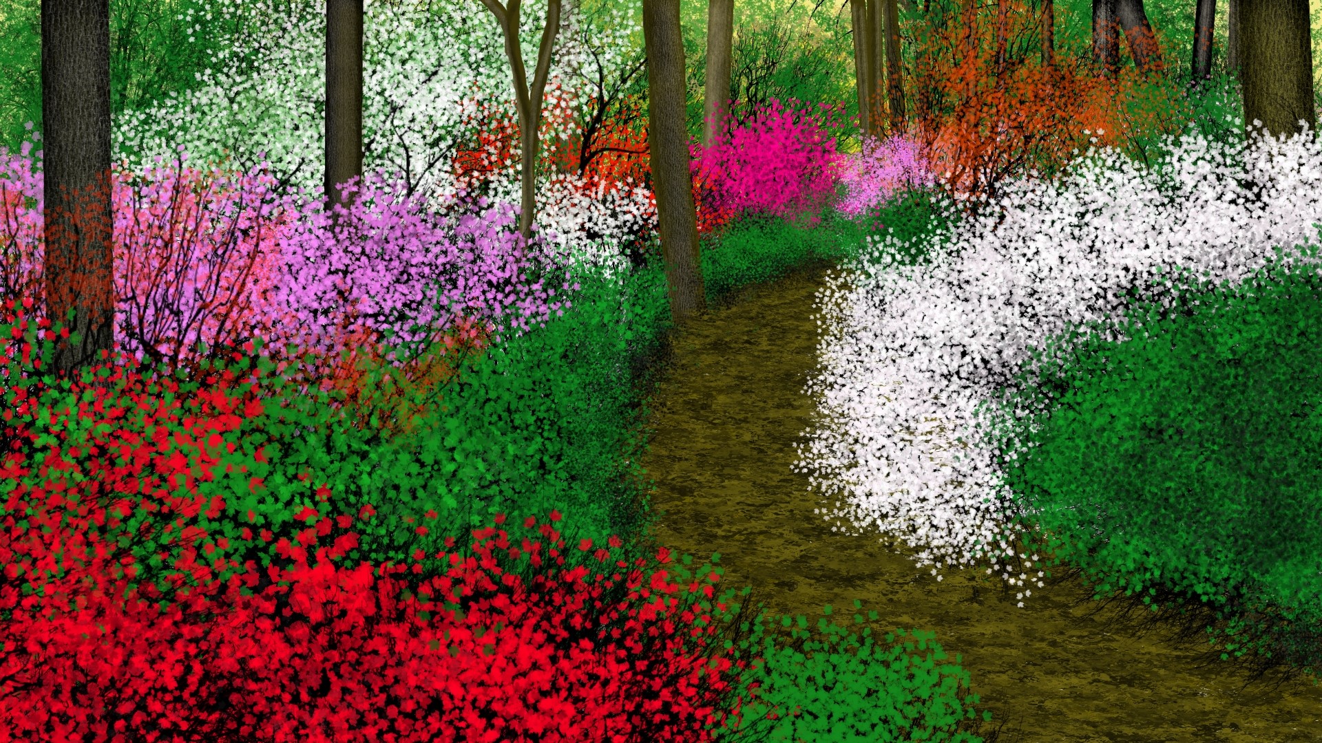 digital painting, landscape, nature HD Wallpaper