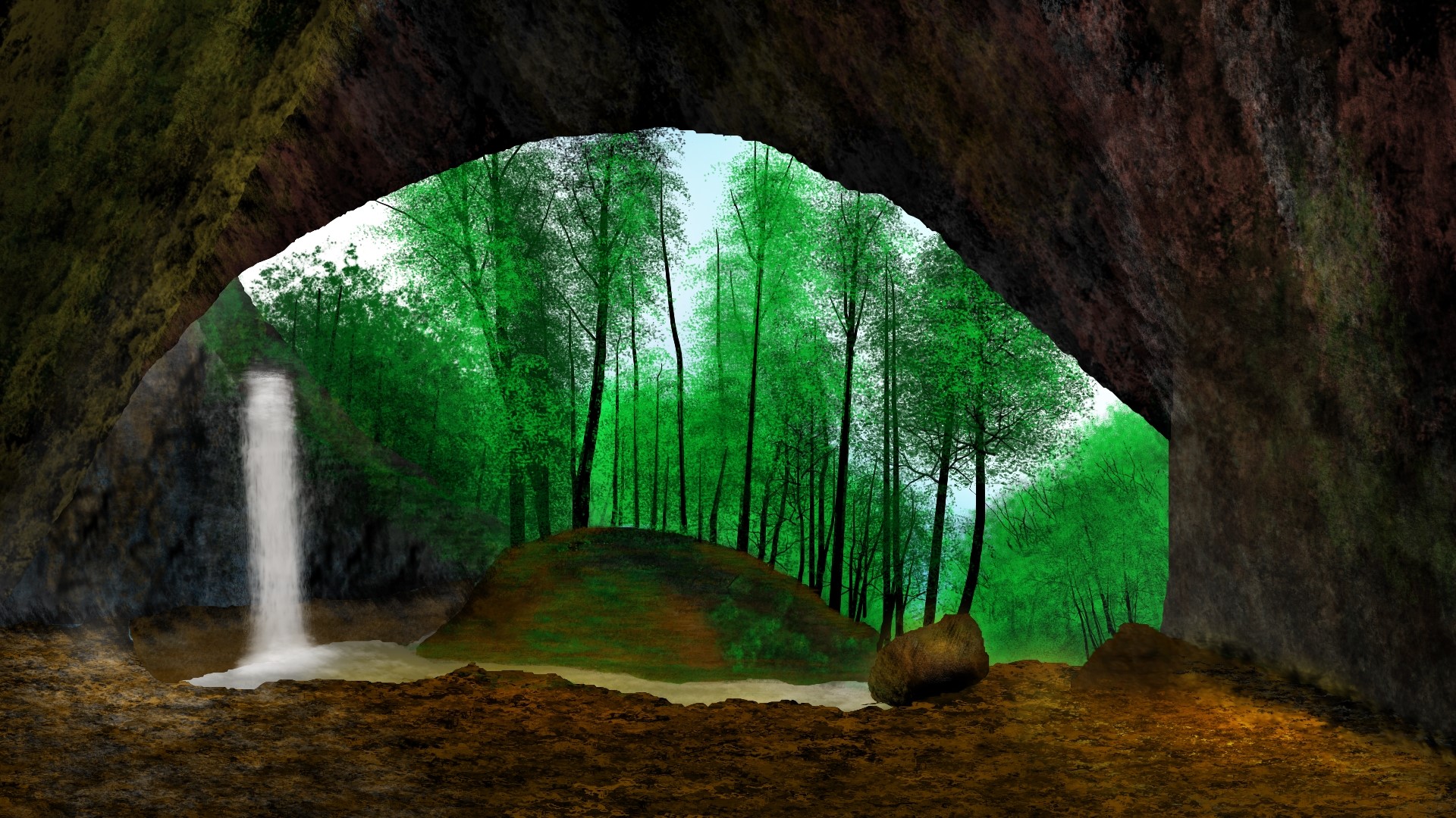 nature, digital painting, landscape HD Wallpaper