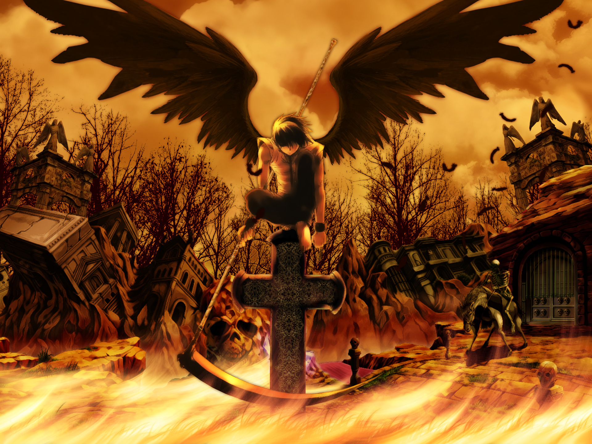 Yagami Light, Death Note, anime HD Wallpaper