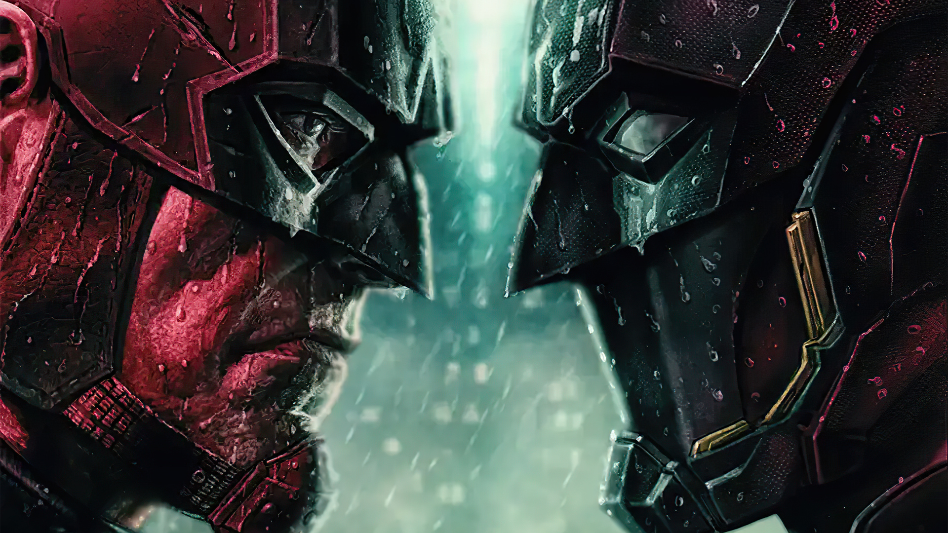 Batman vs Superman in the rain HD Wallpaper