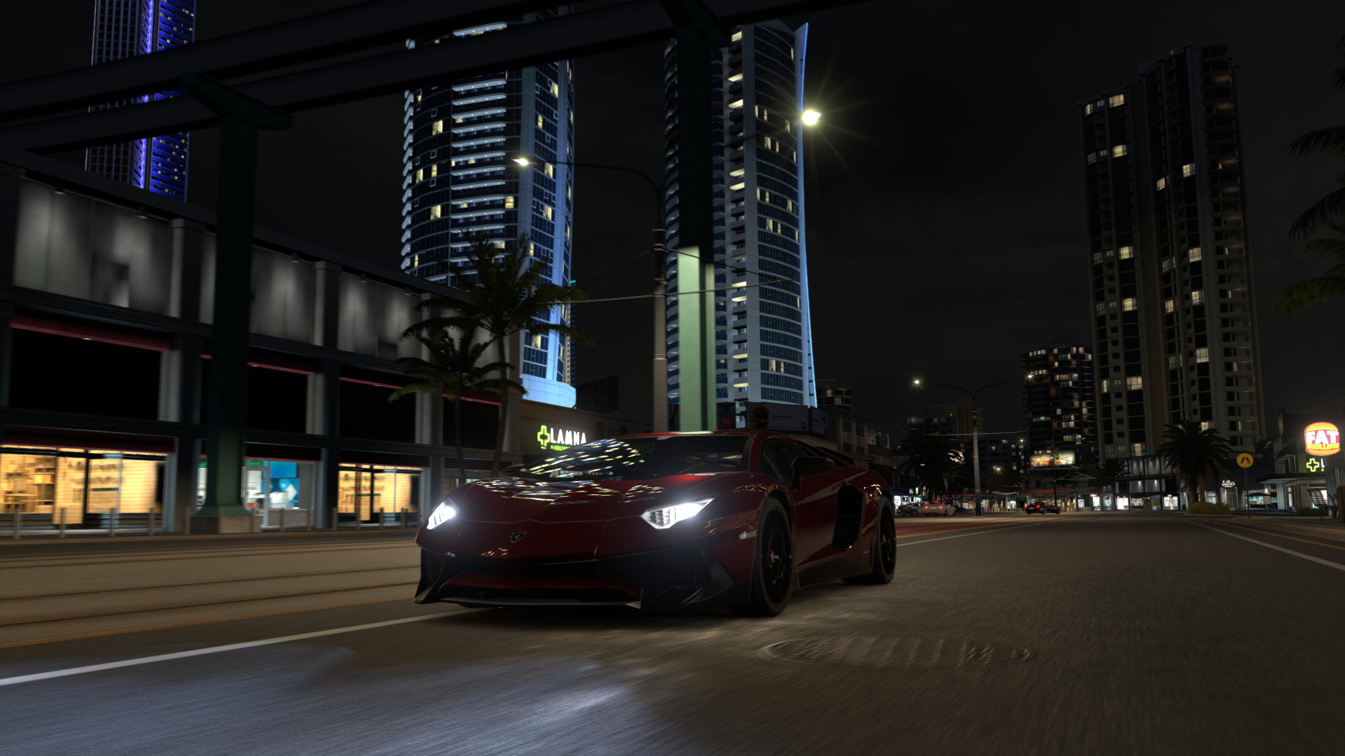 red cars, video games, Lamborghini Aventador, Lamborghini, car, vehicle, screen shot, forza horizon 3, Lamborghini Aventador LP 770-4 SVJ HD Wallpaper