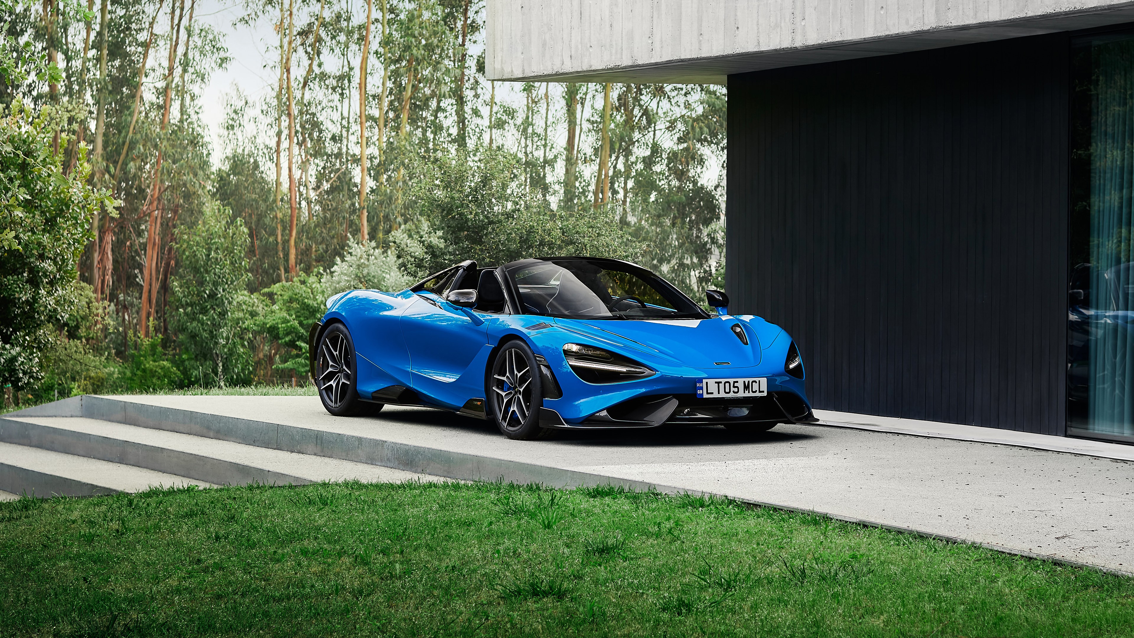 4K, McLaren 765LT, McLaren, blue cars, vehicle, car, supercars HD Wallpaper