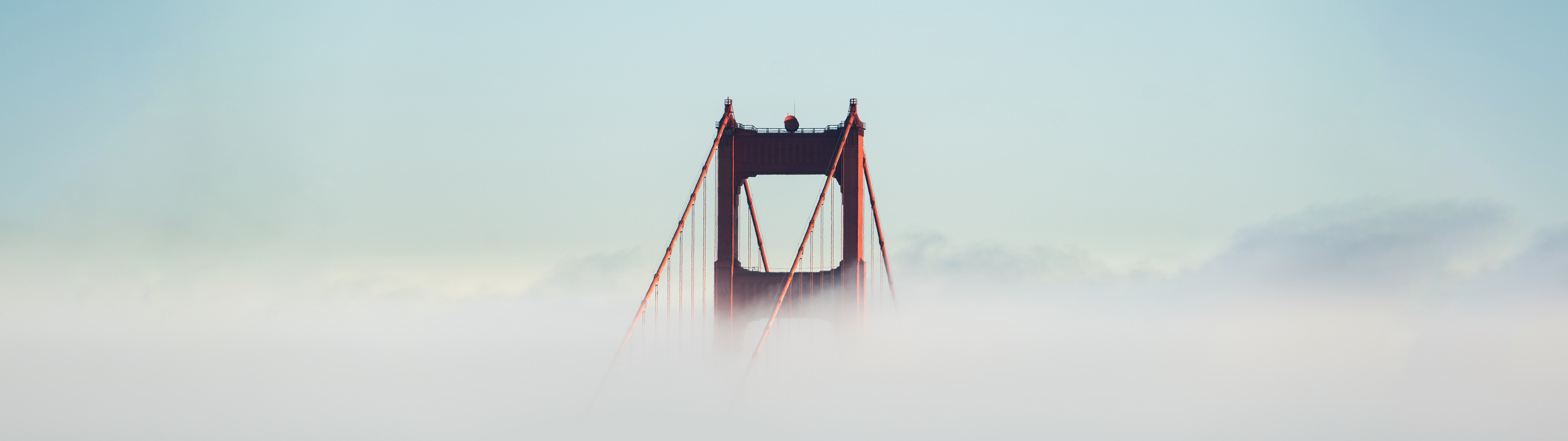 4K, San Francisco, Golden Gate Bridge, clouds, ultrawide HD Wallpaper
