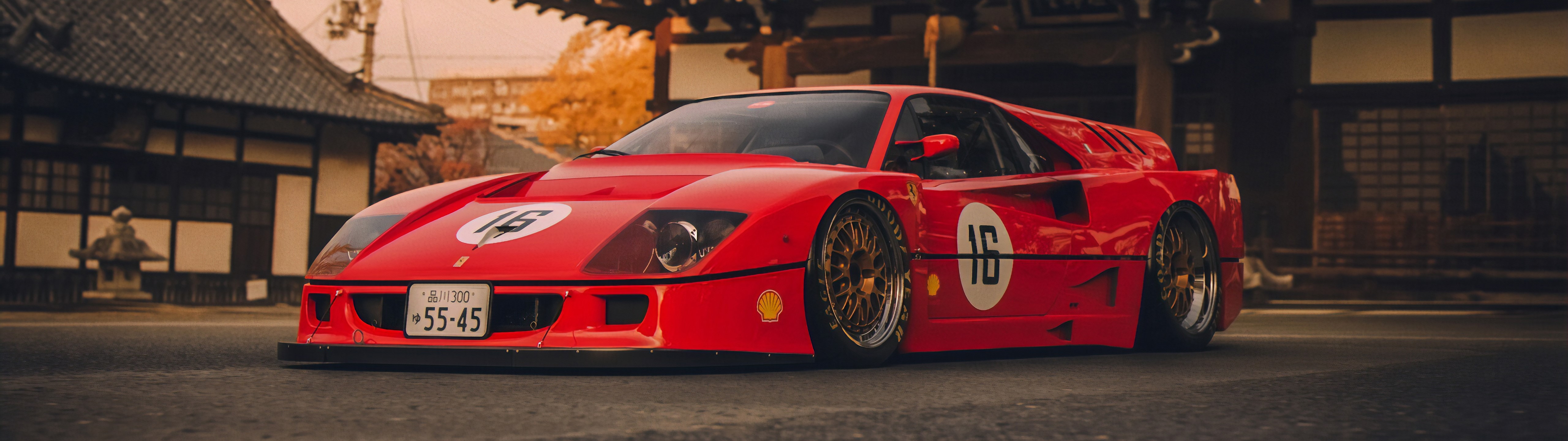 4K, car, ultrawide, Ferrari HD Wallpaper