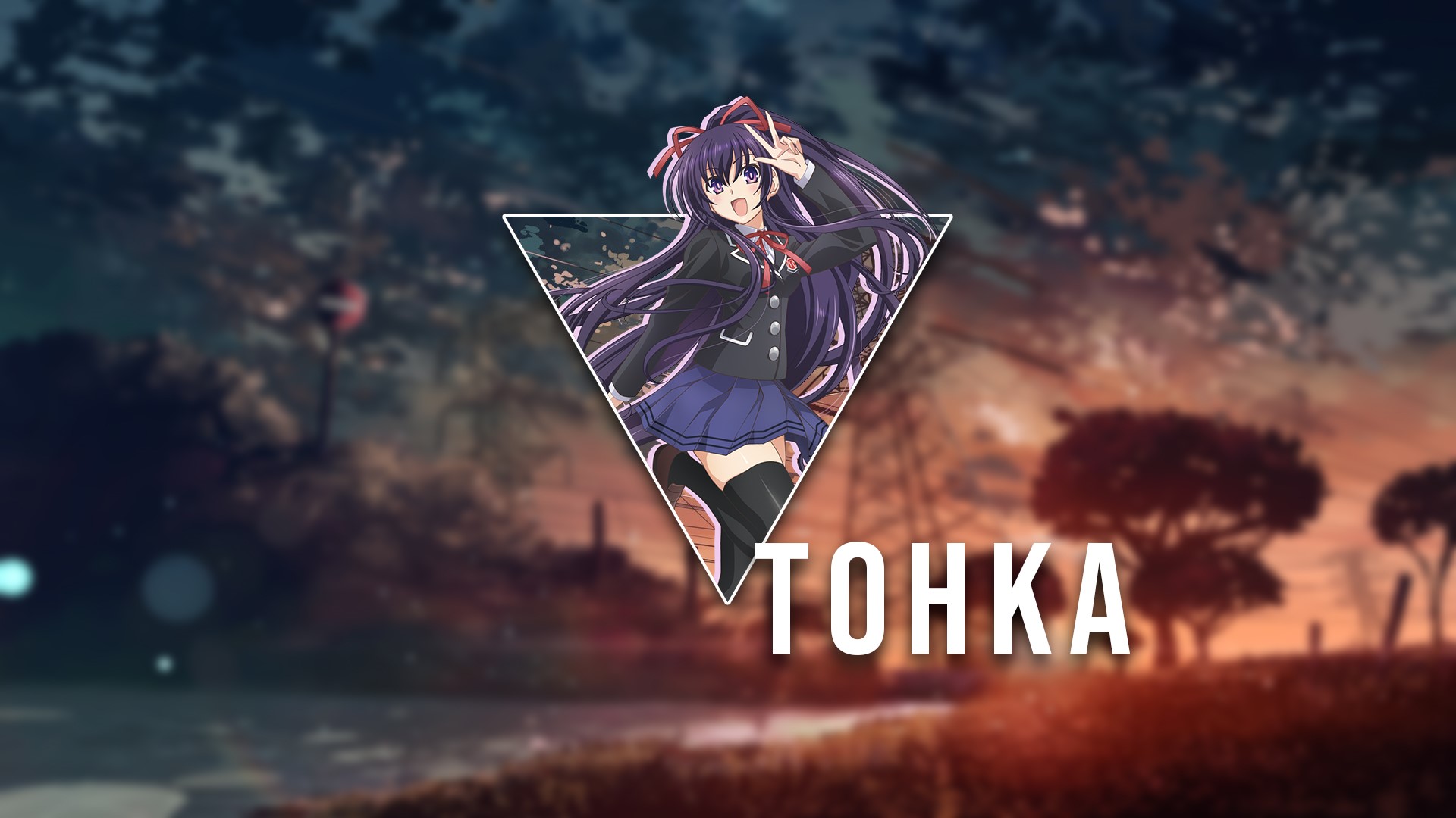 anime girls, Yatogami Tohka, picture-in-picture, Date A Live HD Wallpaper