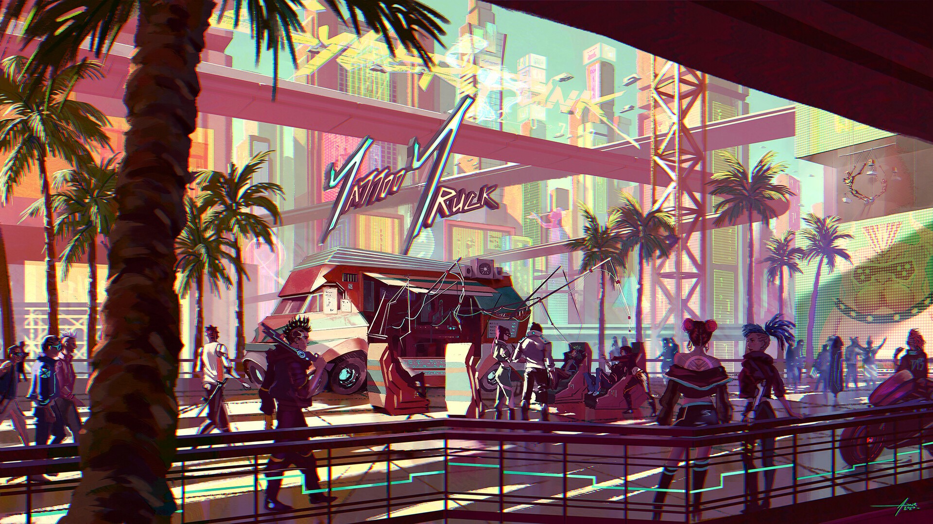 city, cyberpunk, artwork HD Wallpaper