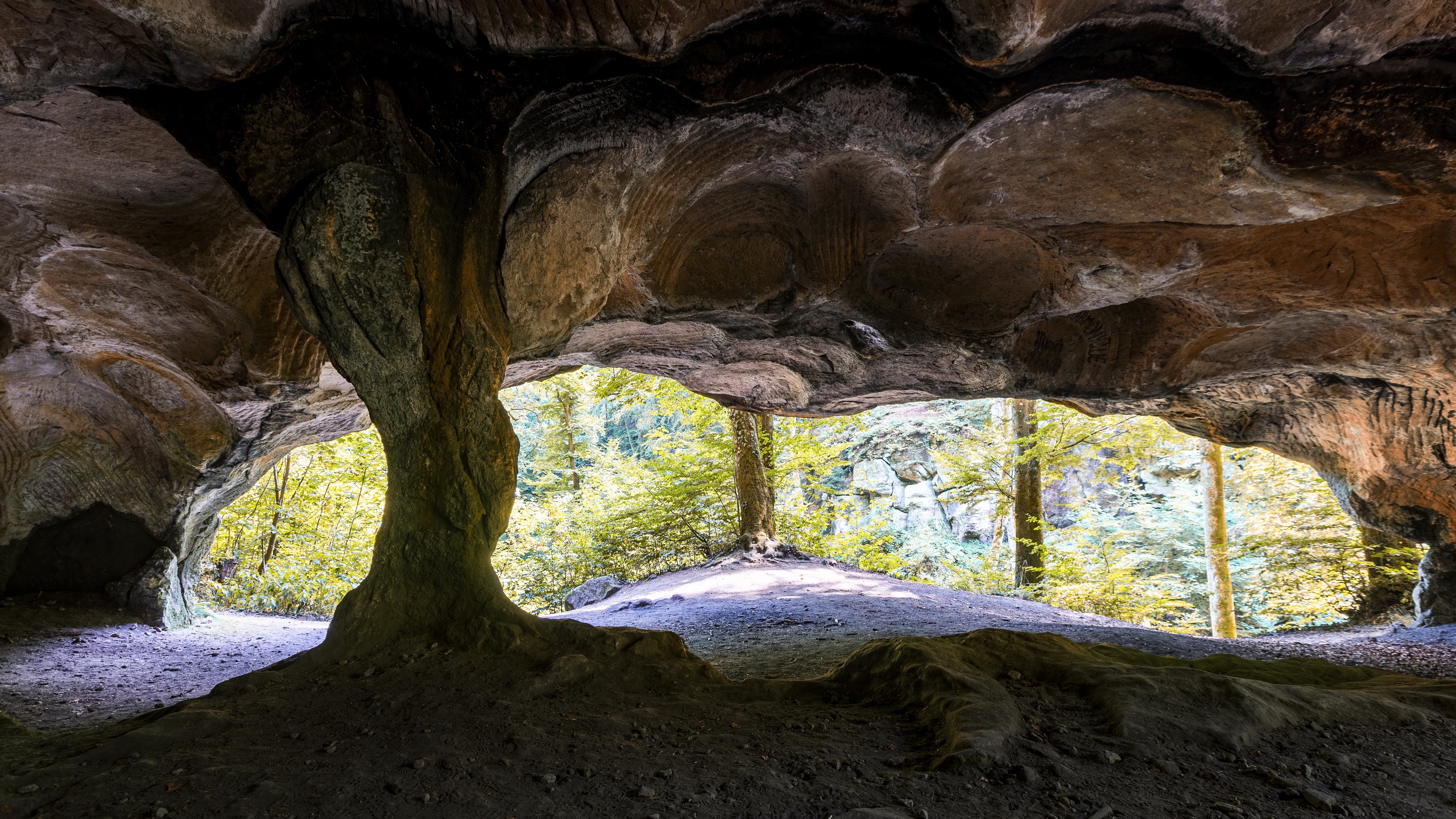 4K, cave, outdoors, nature HD Wallpaper