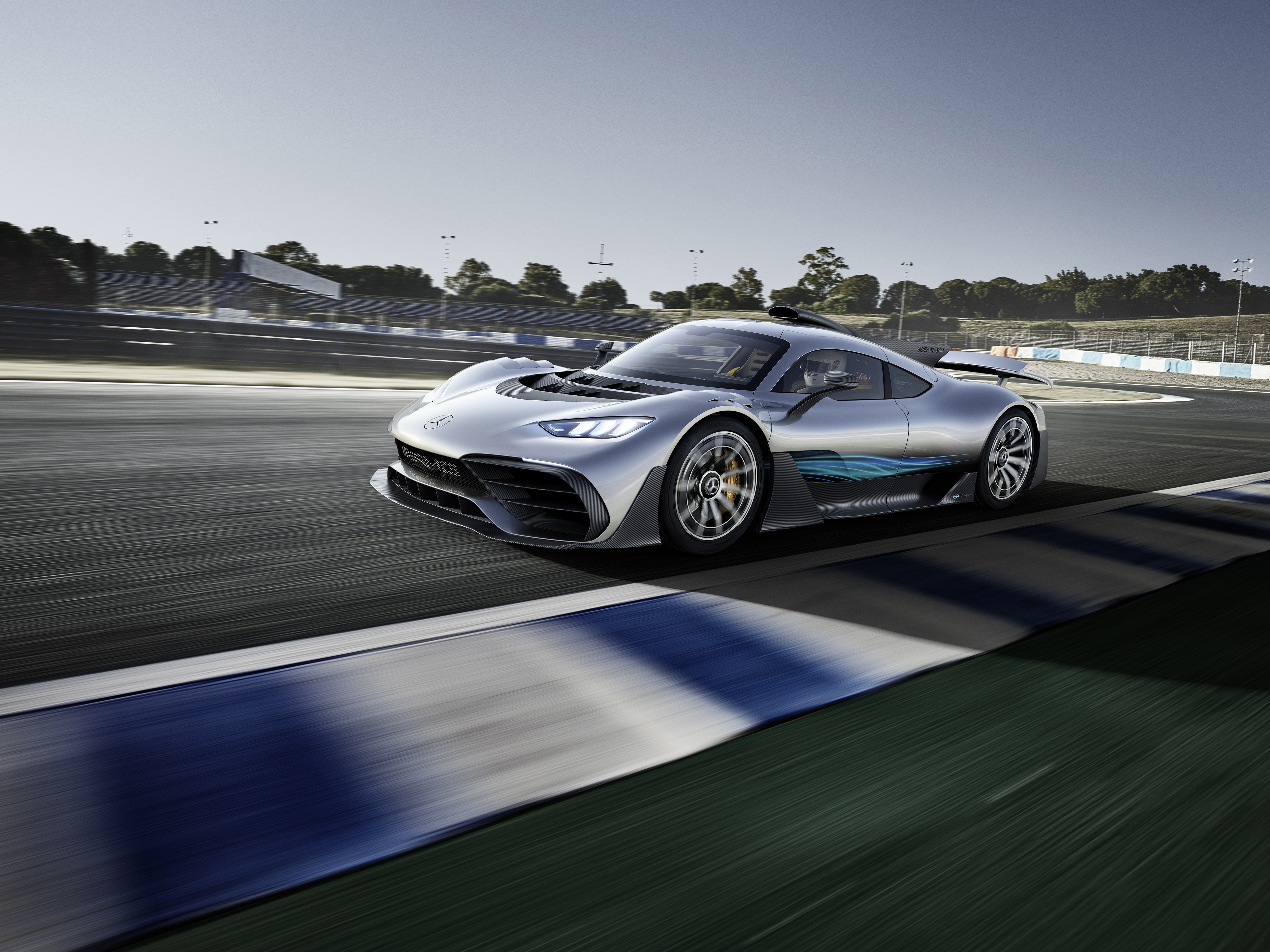 Mercedes-AMG Project ONE Silver Hypercar HD Wallpaper