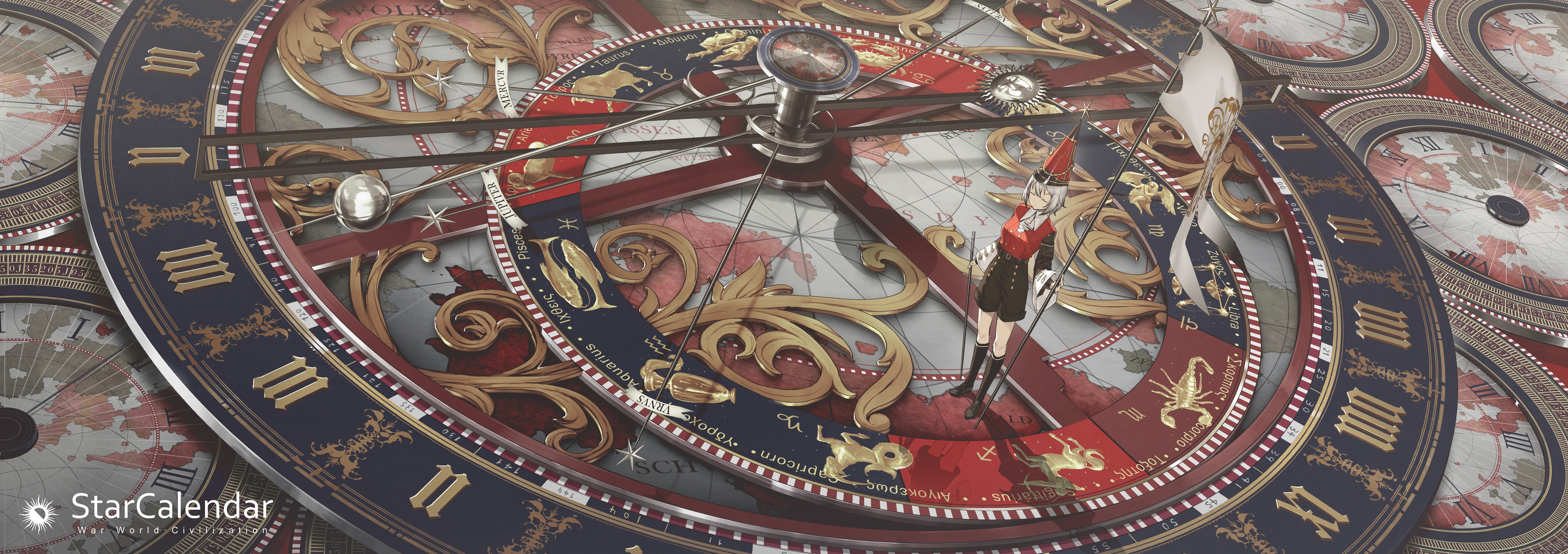 4K, anime girls, soldier, Planetes, flag, compass, female soldier, white hair HD Wallpaper