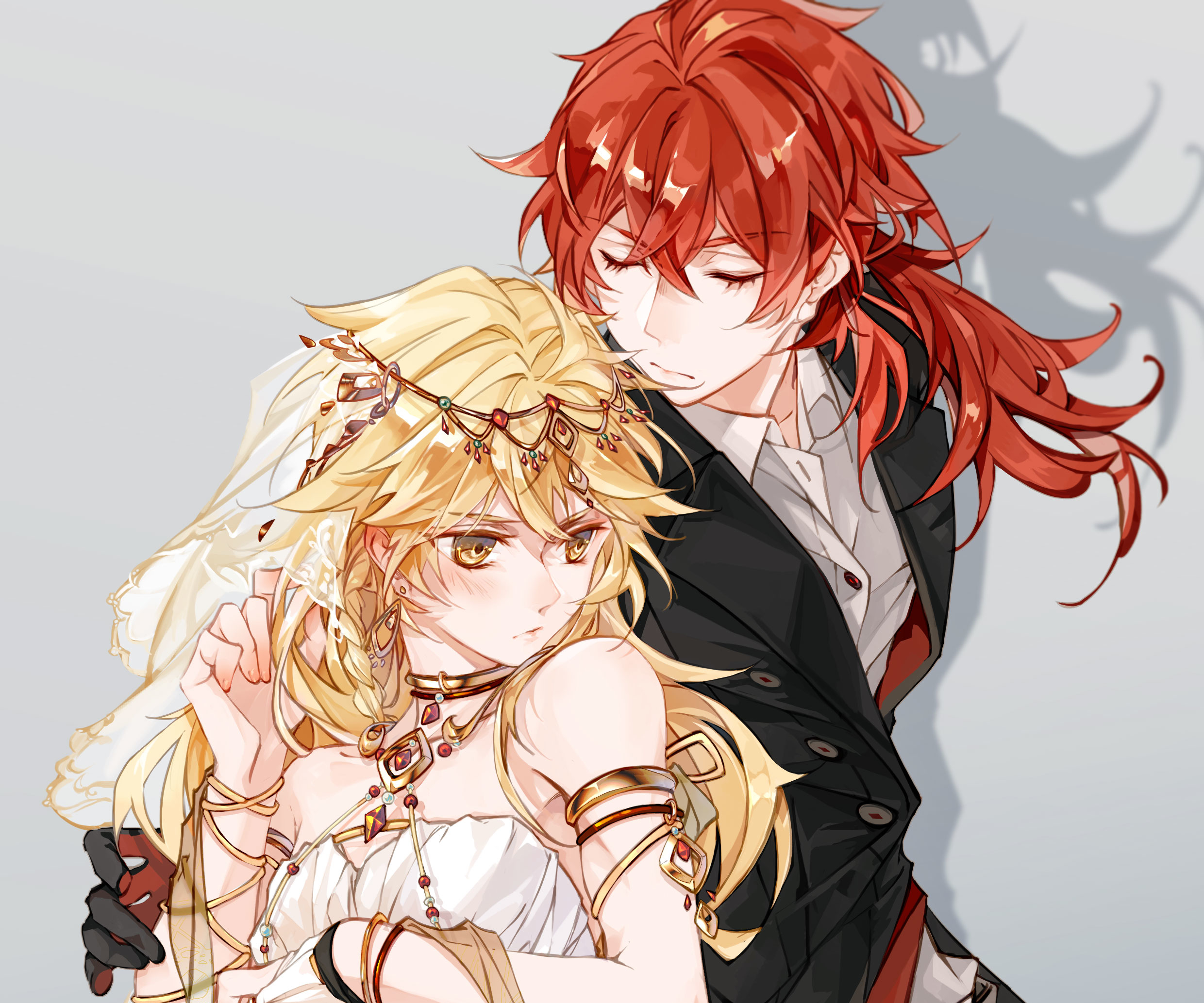 Aether and Diluc Genshin Impact HD Wallpaper