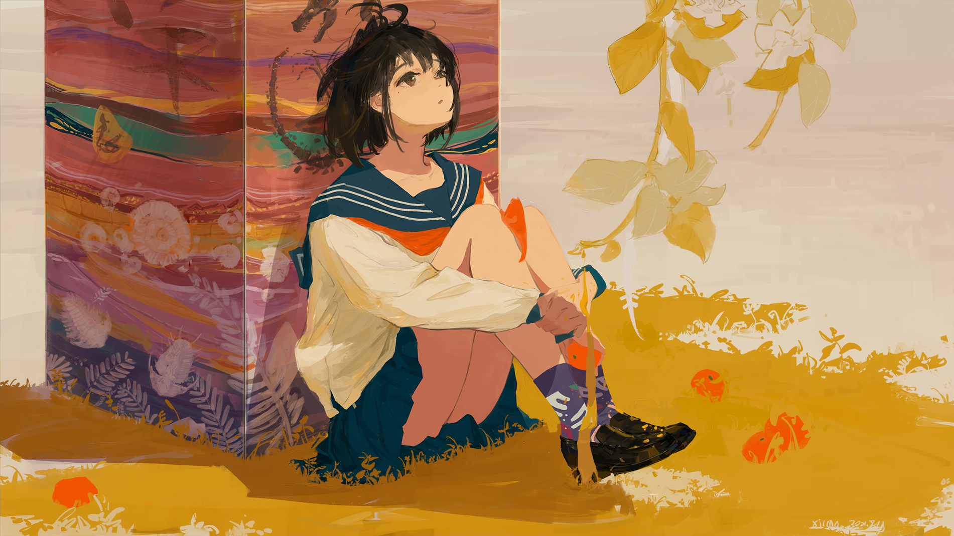 anime, XilmO, anime girls HD Wallpaper