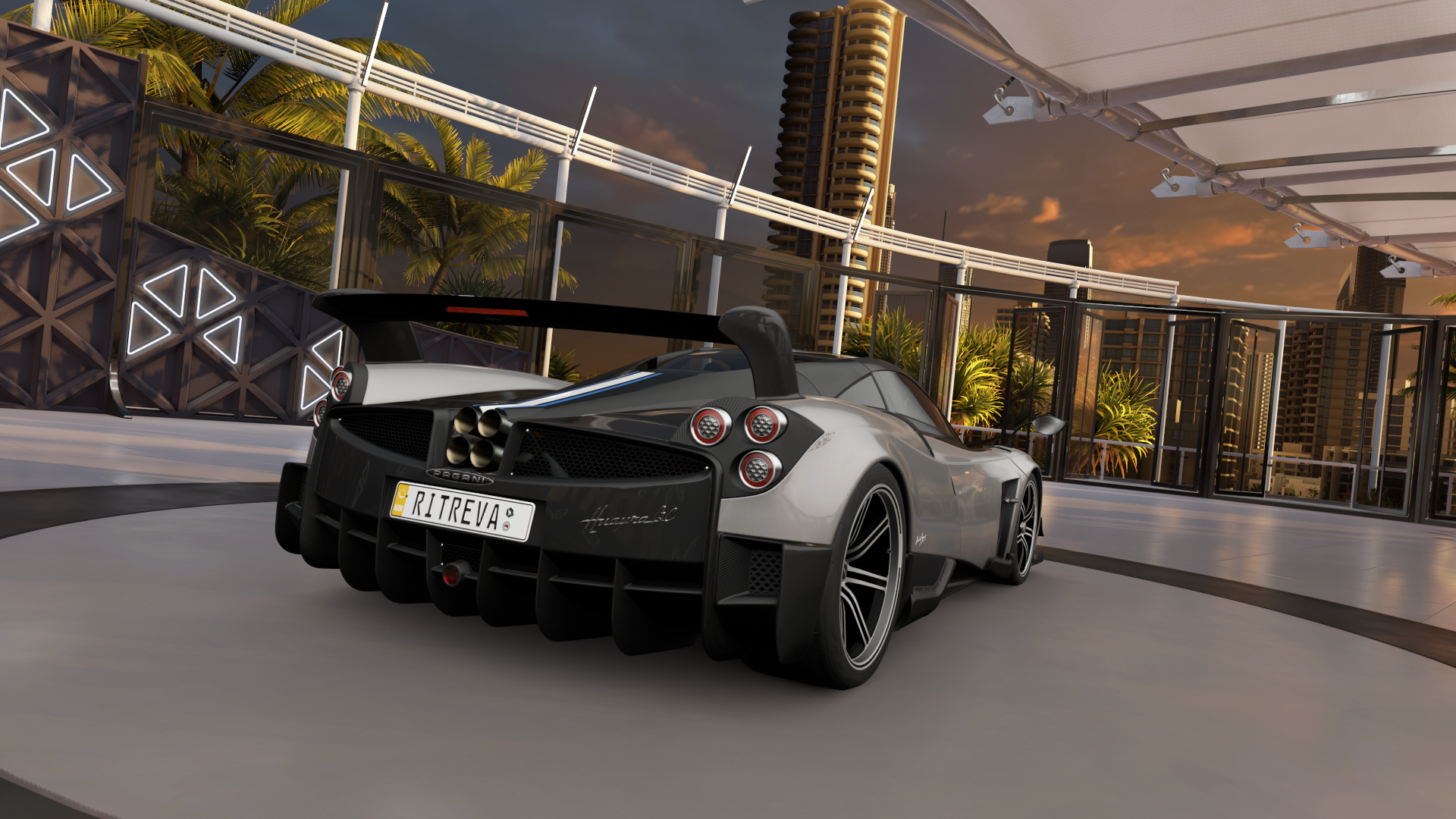 supercars, car, vehicle, Pagani Huayra BC, screen shot, forza horizon 3, video games, silver cars, Pagani HD Wallpaper