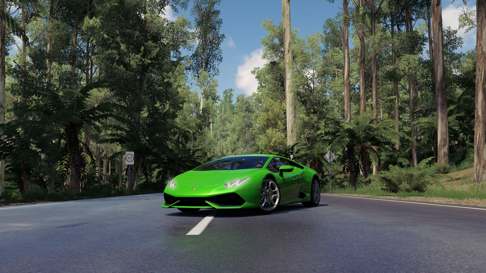 Lamborghini, video games, car, supercars, Lamborghini Huracan, green cars, screen shot, forza horizon 3, vehicle HD Wallpaper