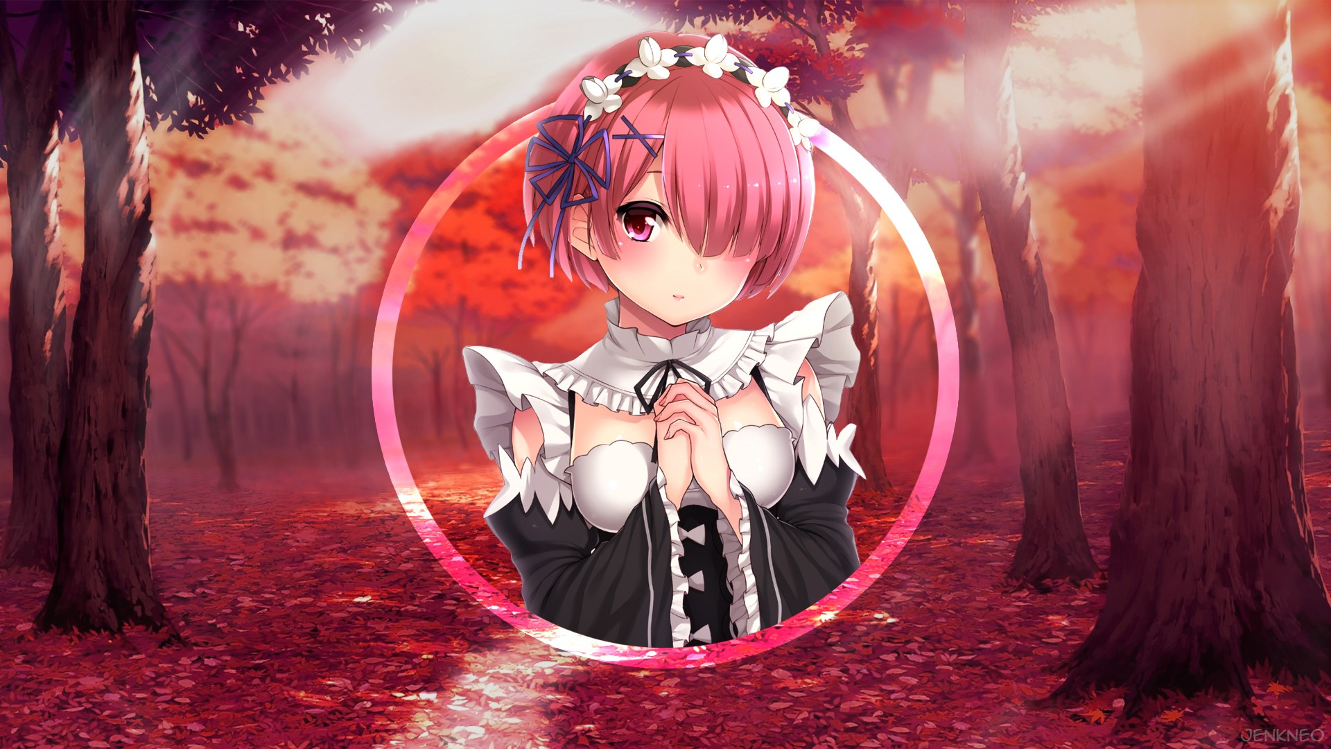 anime, Re:Zero Kara Hajimeru Isekai Seikatsu, Ram (Re: Zero), anime girls, picture-in-picture HD Wallpaper