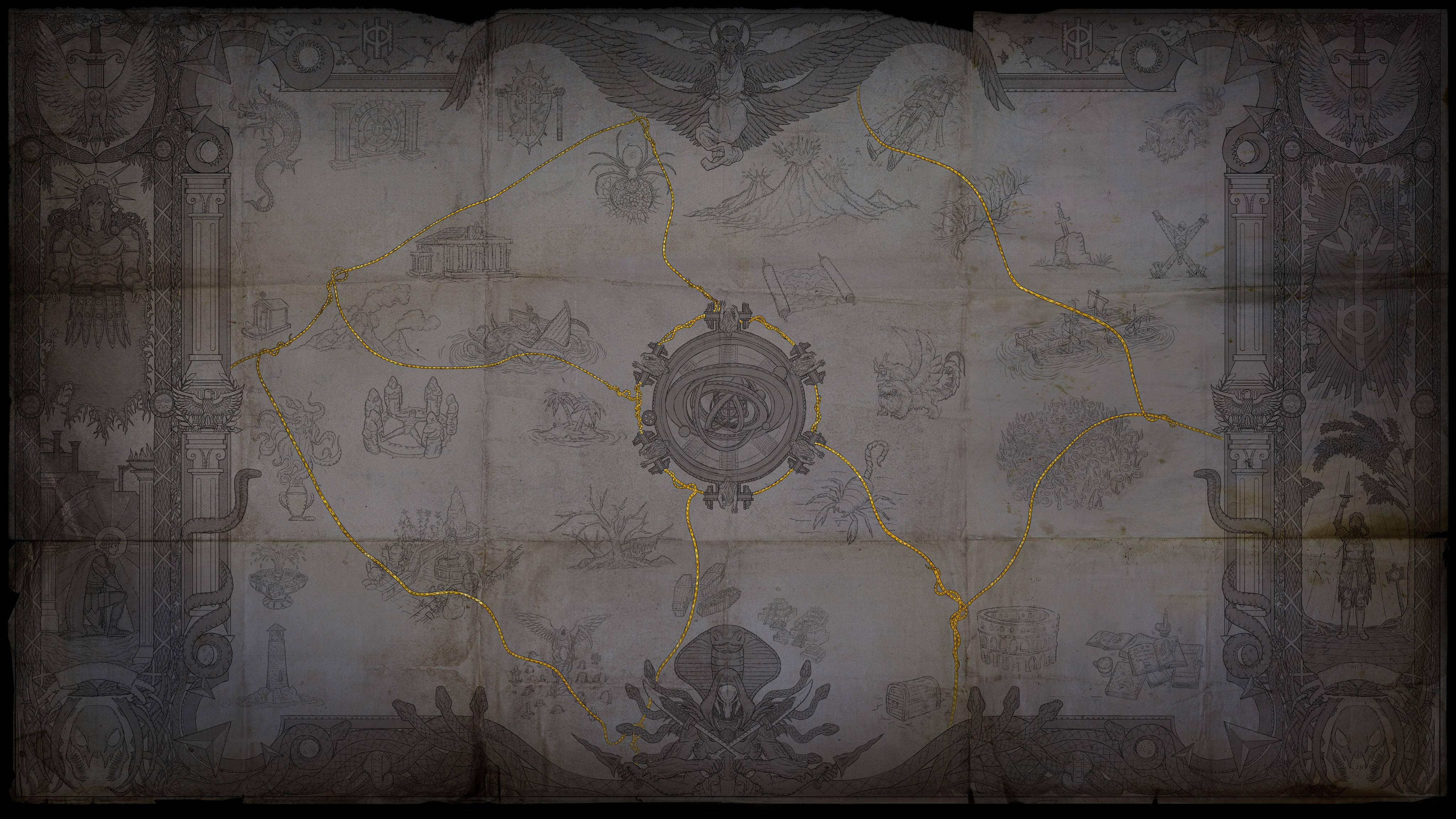 4K, map, grinding gear games, Atlas of Worlds, Path of Exile HD Wallpaper