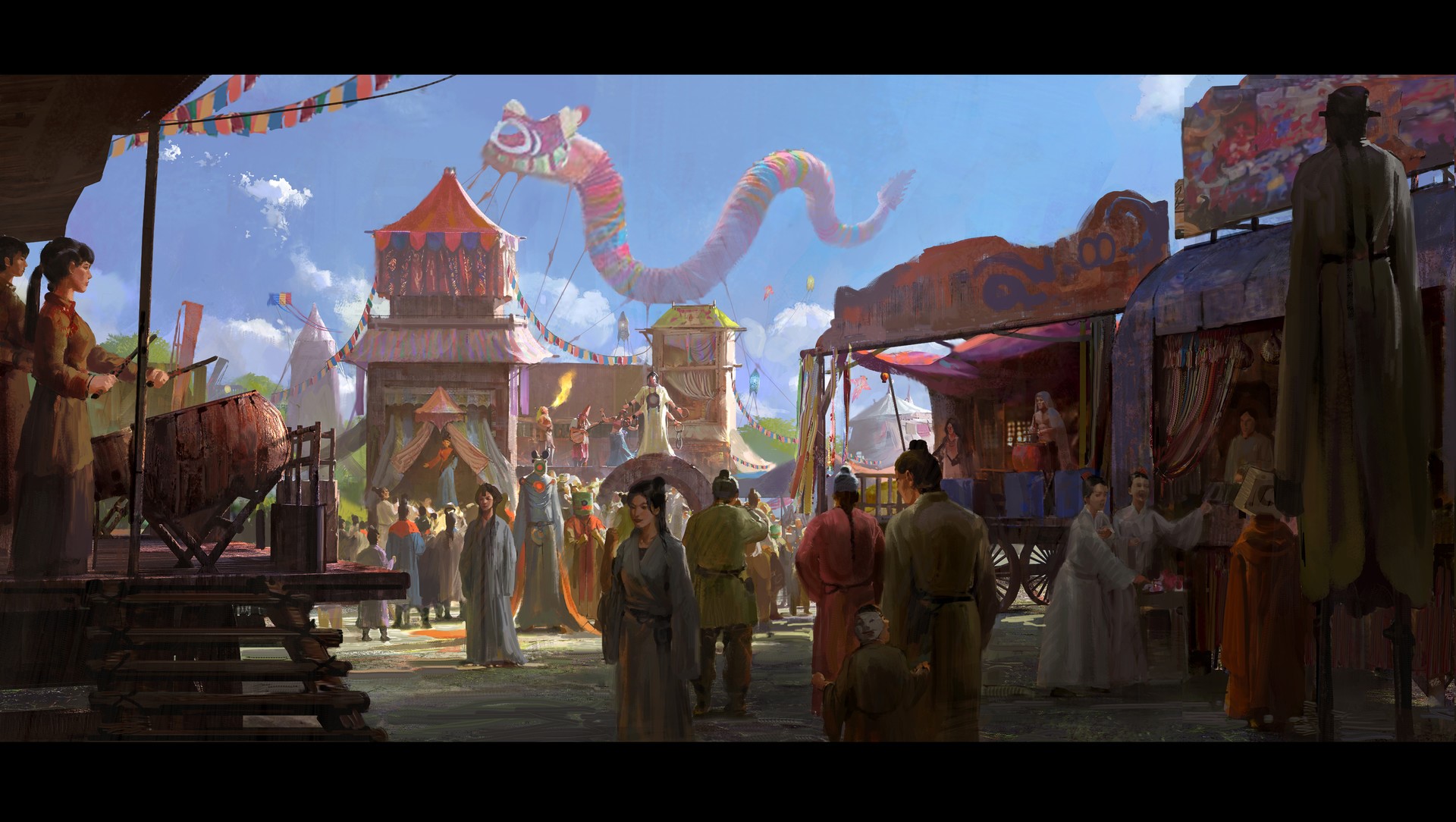 Asian, digital art, qingkai yang HD Wallpaper