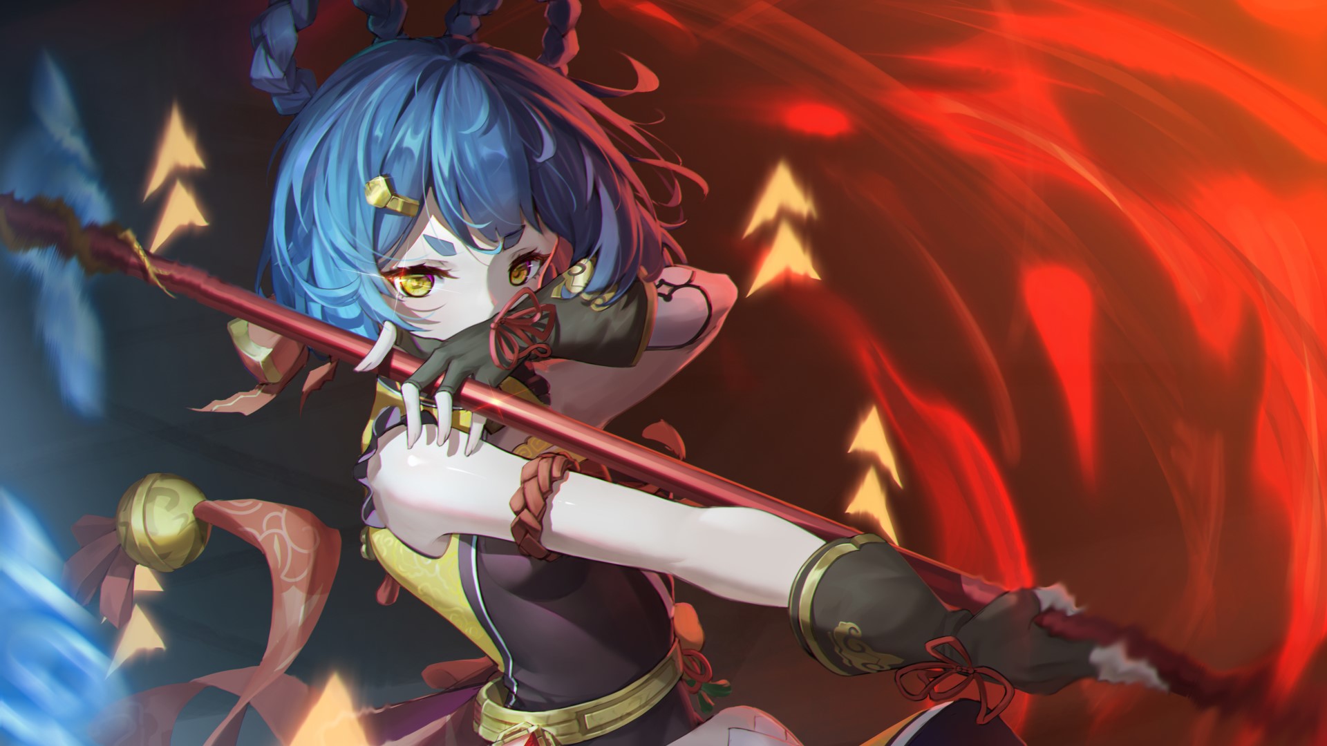 Xiangling (Genshin Impact), anime girls, Genshin Impact HD Wallpaper