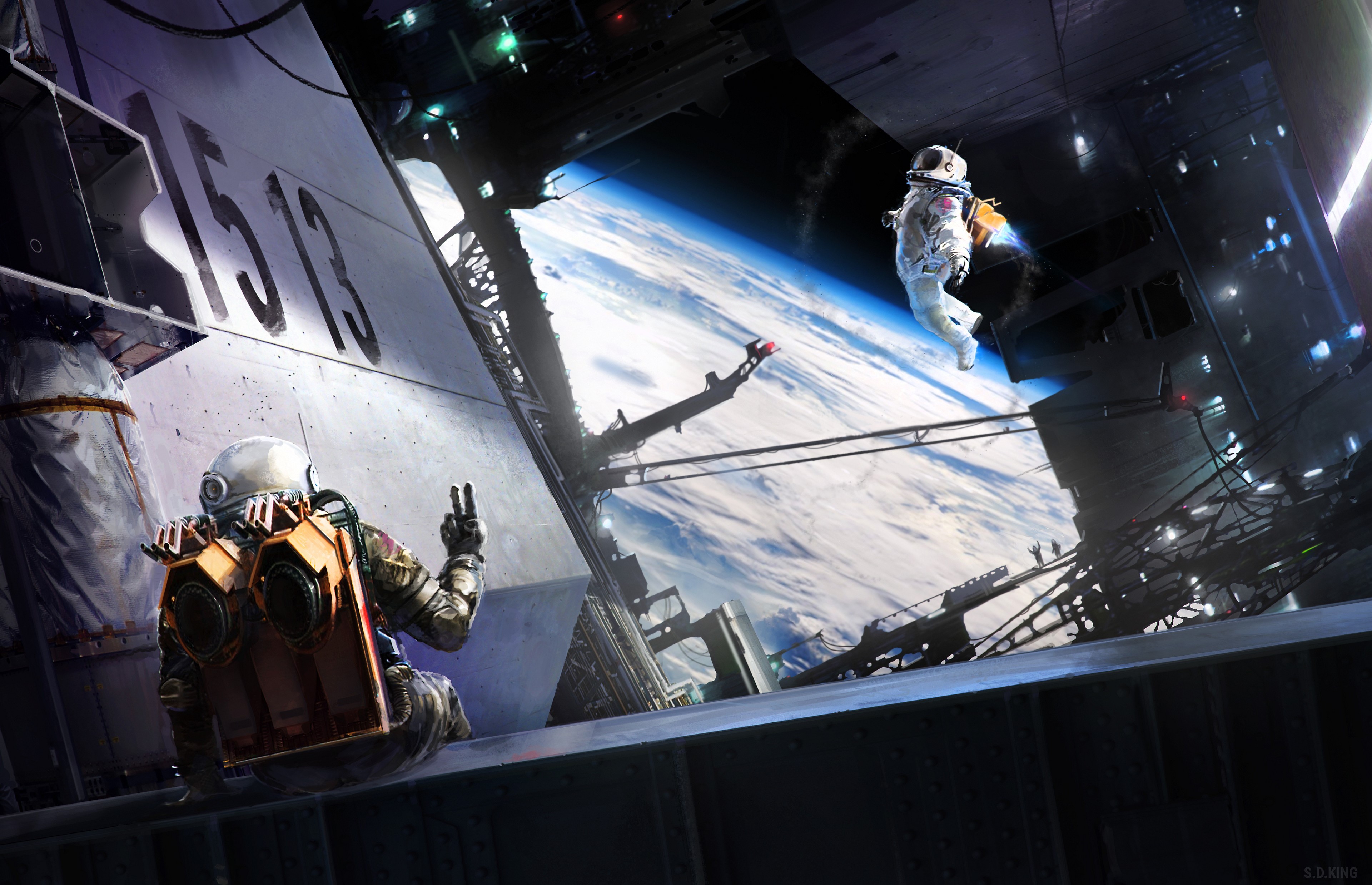 4K, science fiction, space, astronaut, artwork HD Wallpaper