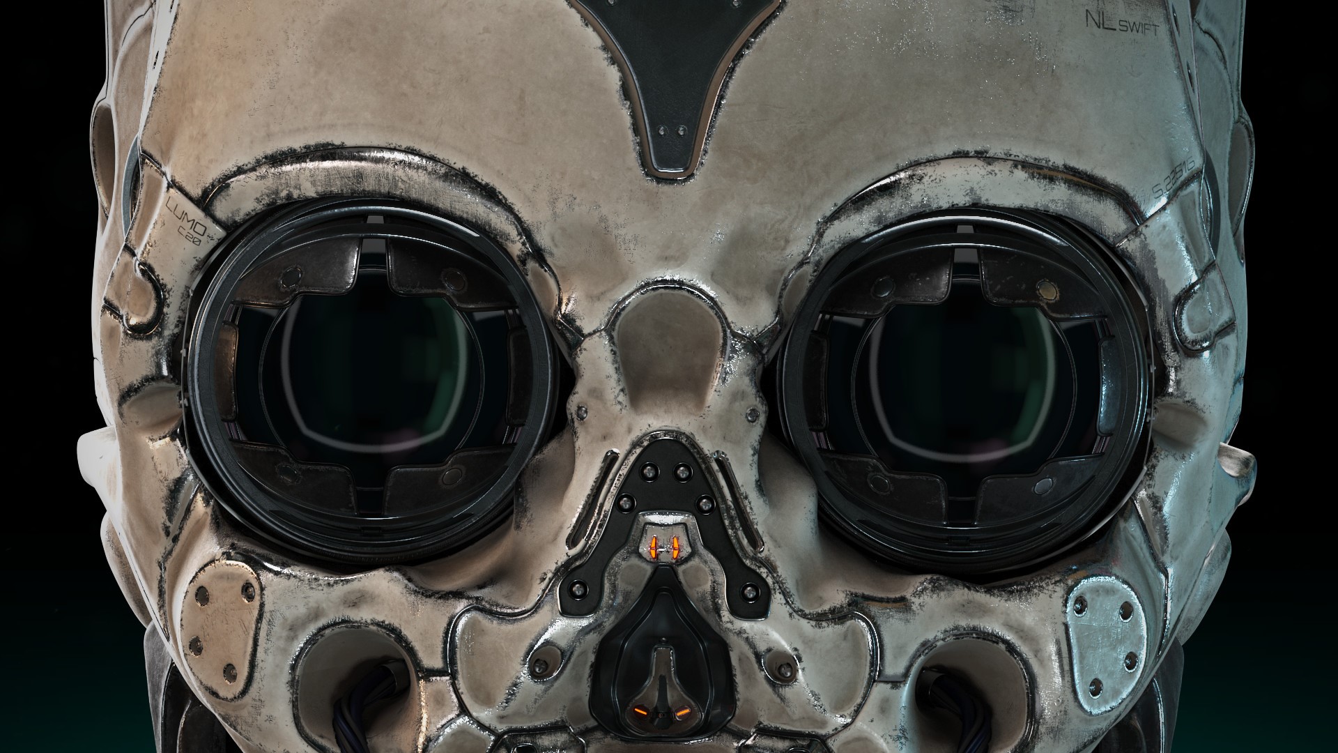 helmet, futuristic, digital art, science fiction, artwork HD Wallpaper