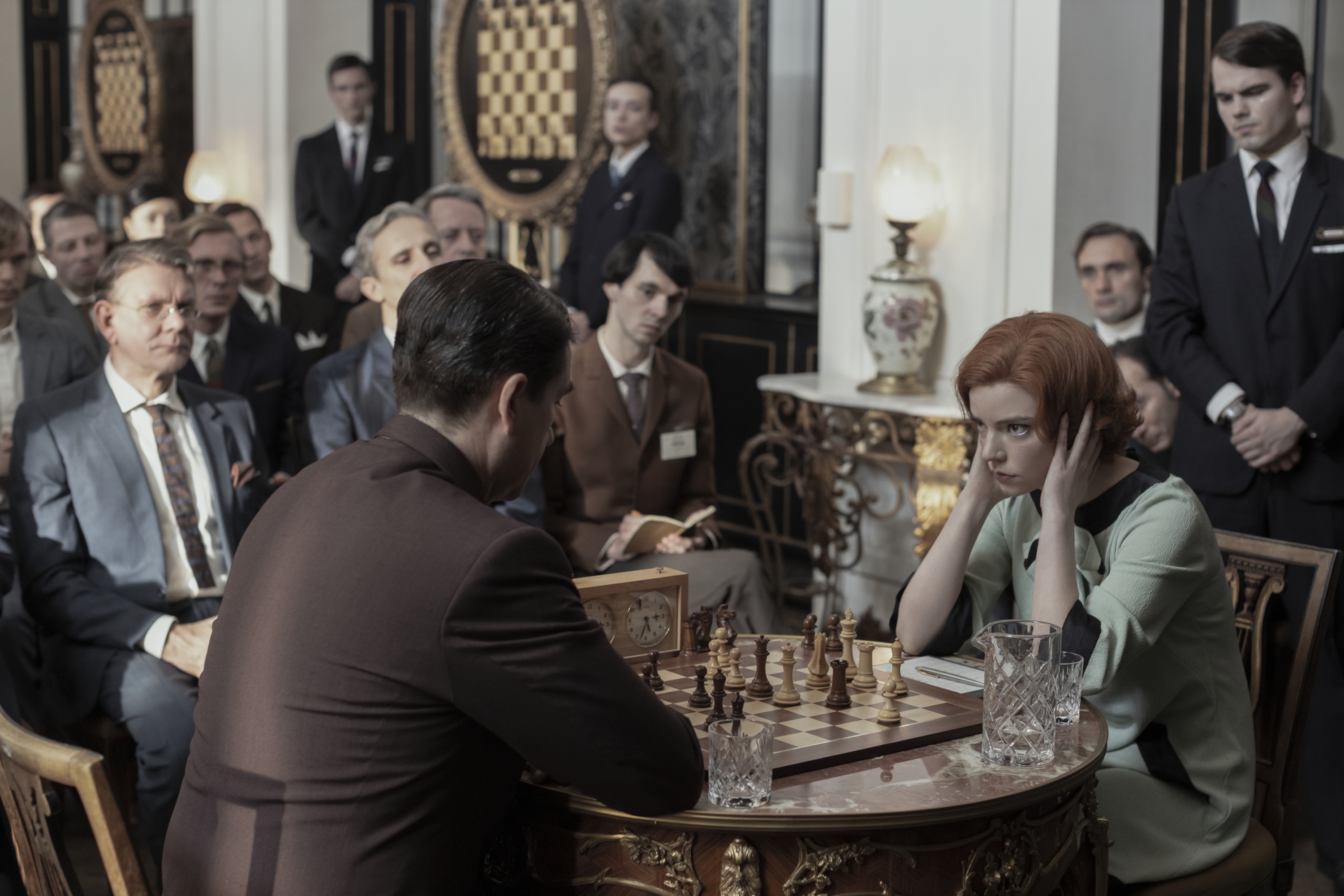 Beth Harmon playing chess in The Queen's Gambit HD Wallpaper