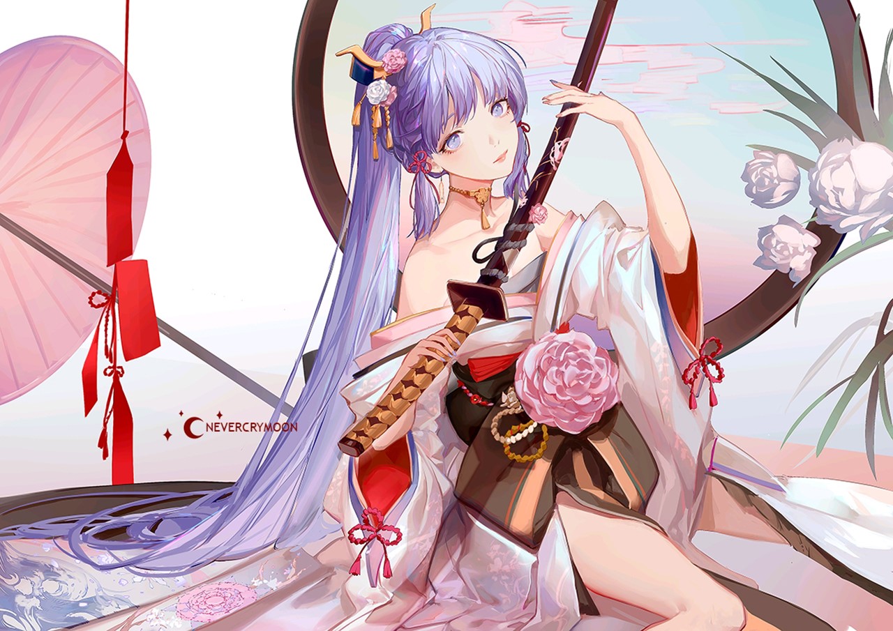 thighs, bare shoulders, Genshin Impact, anime girls HD Wallpaper