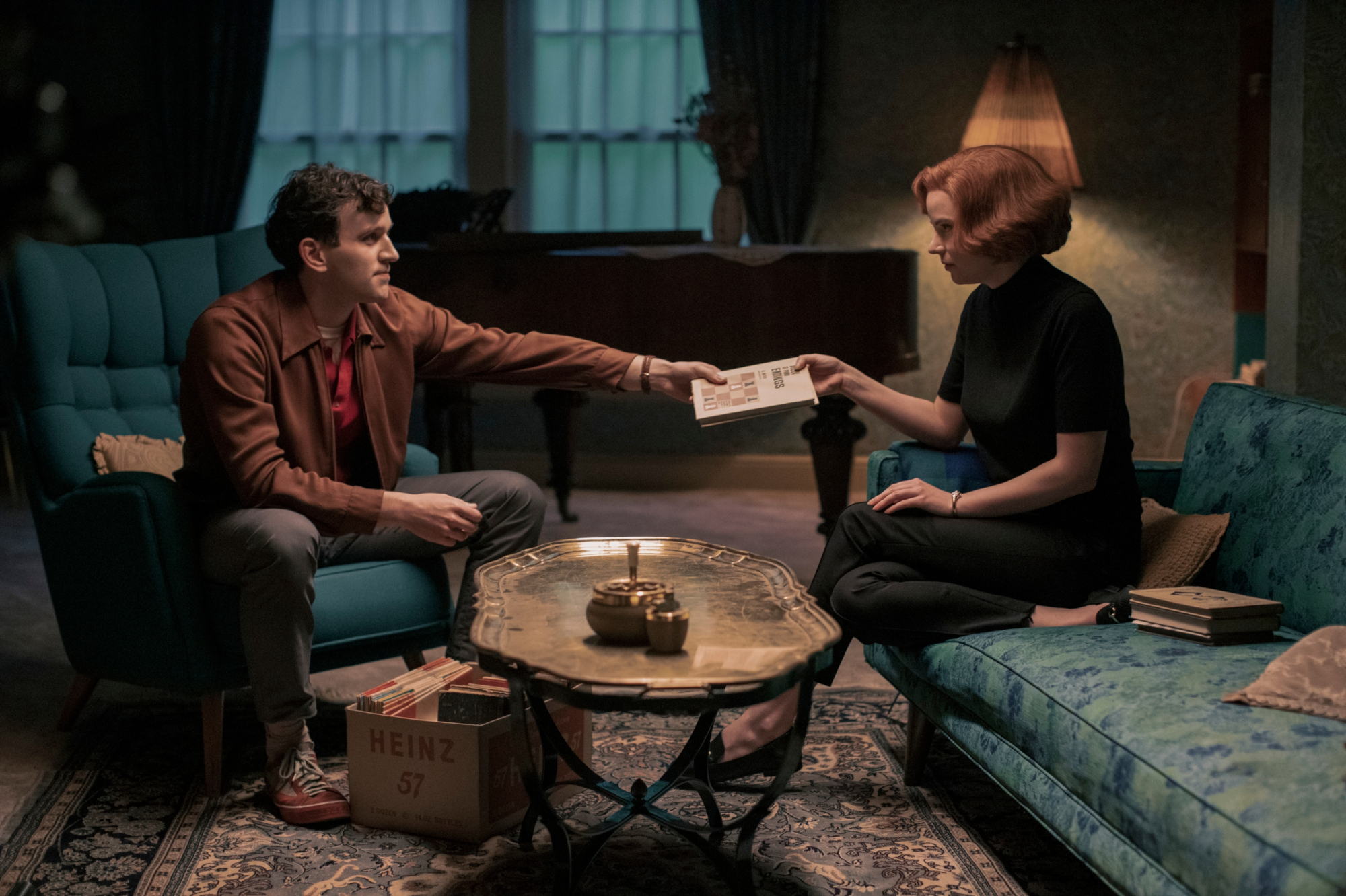 The Queen's Gambit Harry Melling and Anya Taylor-Joy HD Wallpaper
