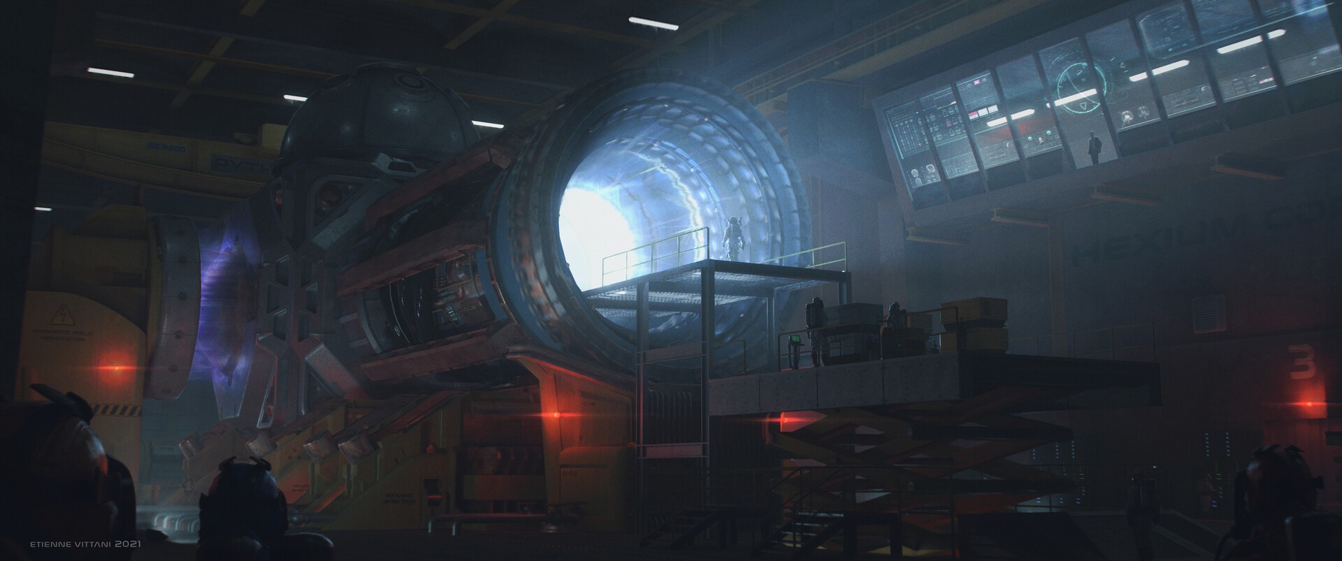 science fiction, artwork, portal HD Wallpaper