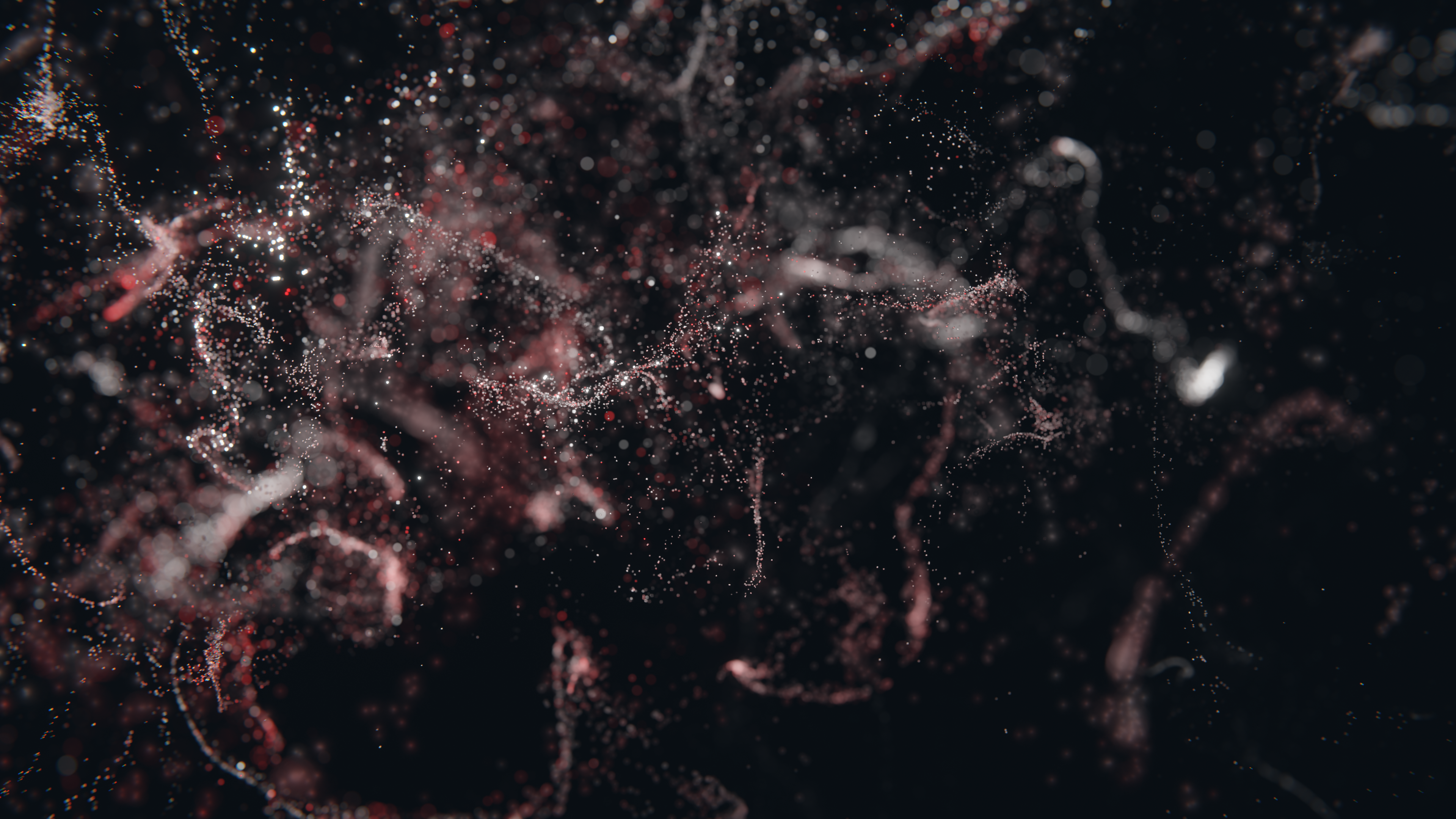 4K, CGI, floating particles, particle, render, Blender HD Wallpaper