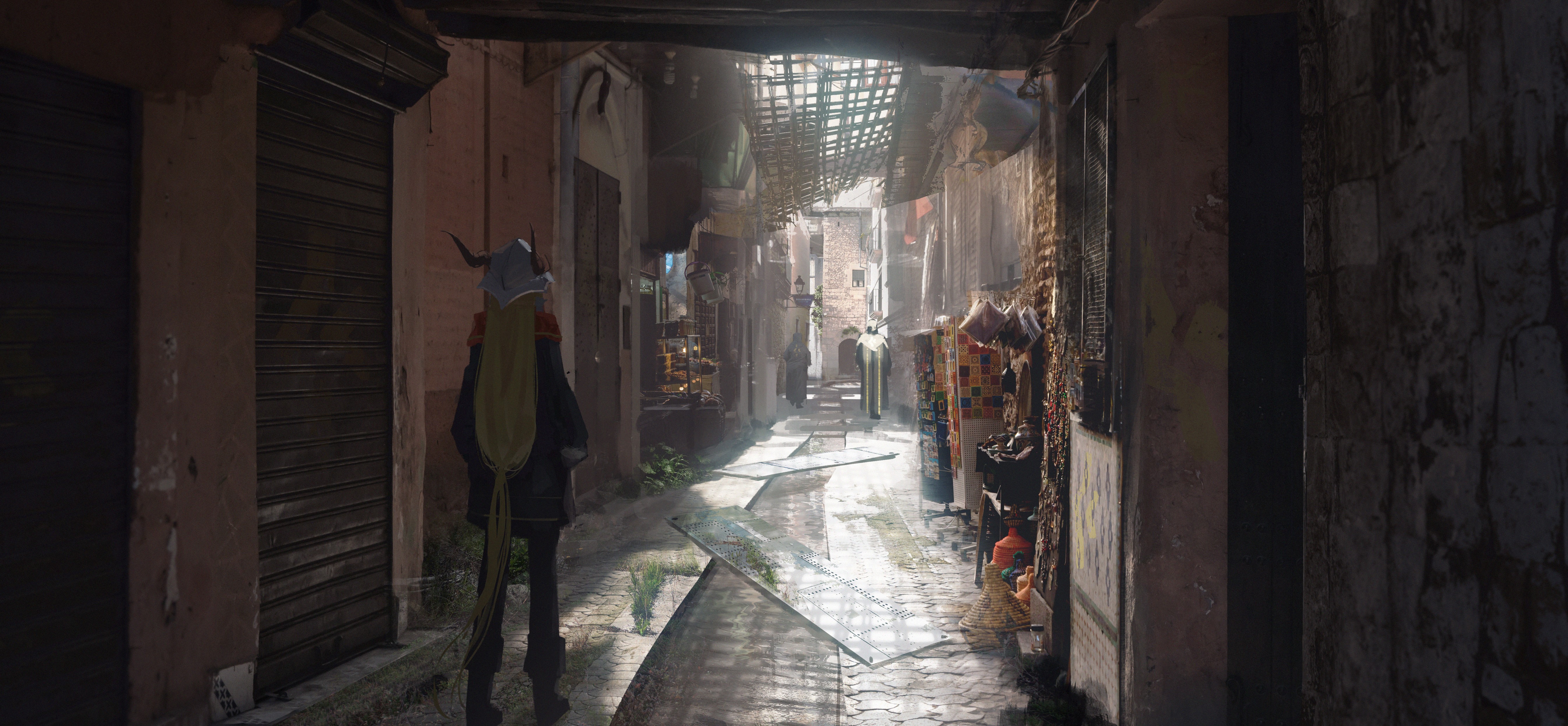 4K, fantasy art, anime, Asteroid (artist), anime girls HD Wallpaper