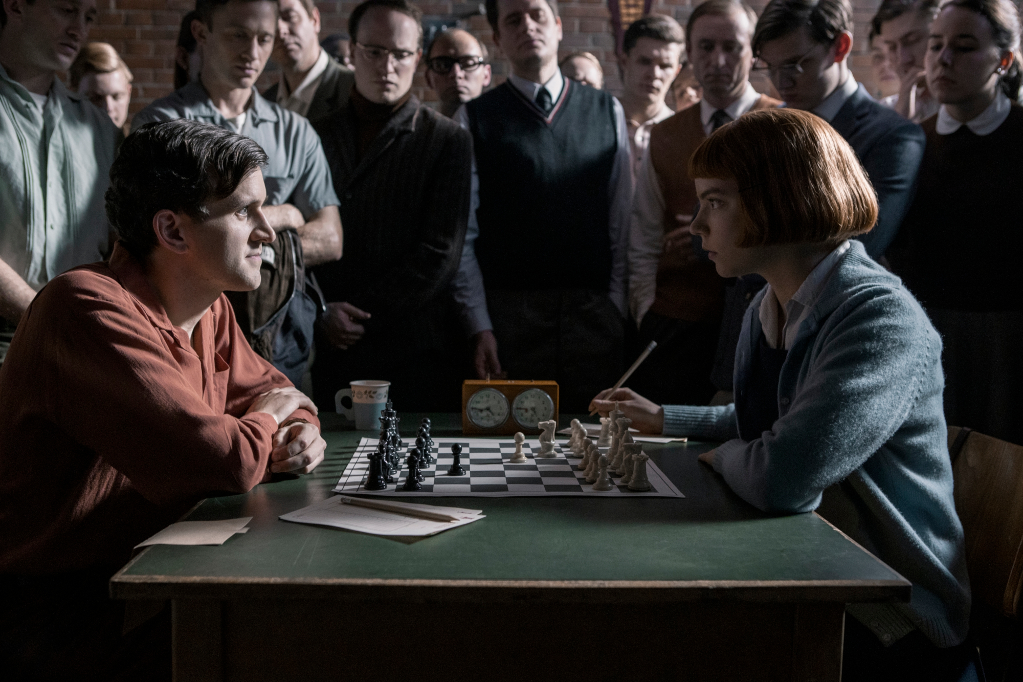The Queen's Gambit Anya Taylor-Joy and Harry Melling HD Wallpaper