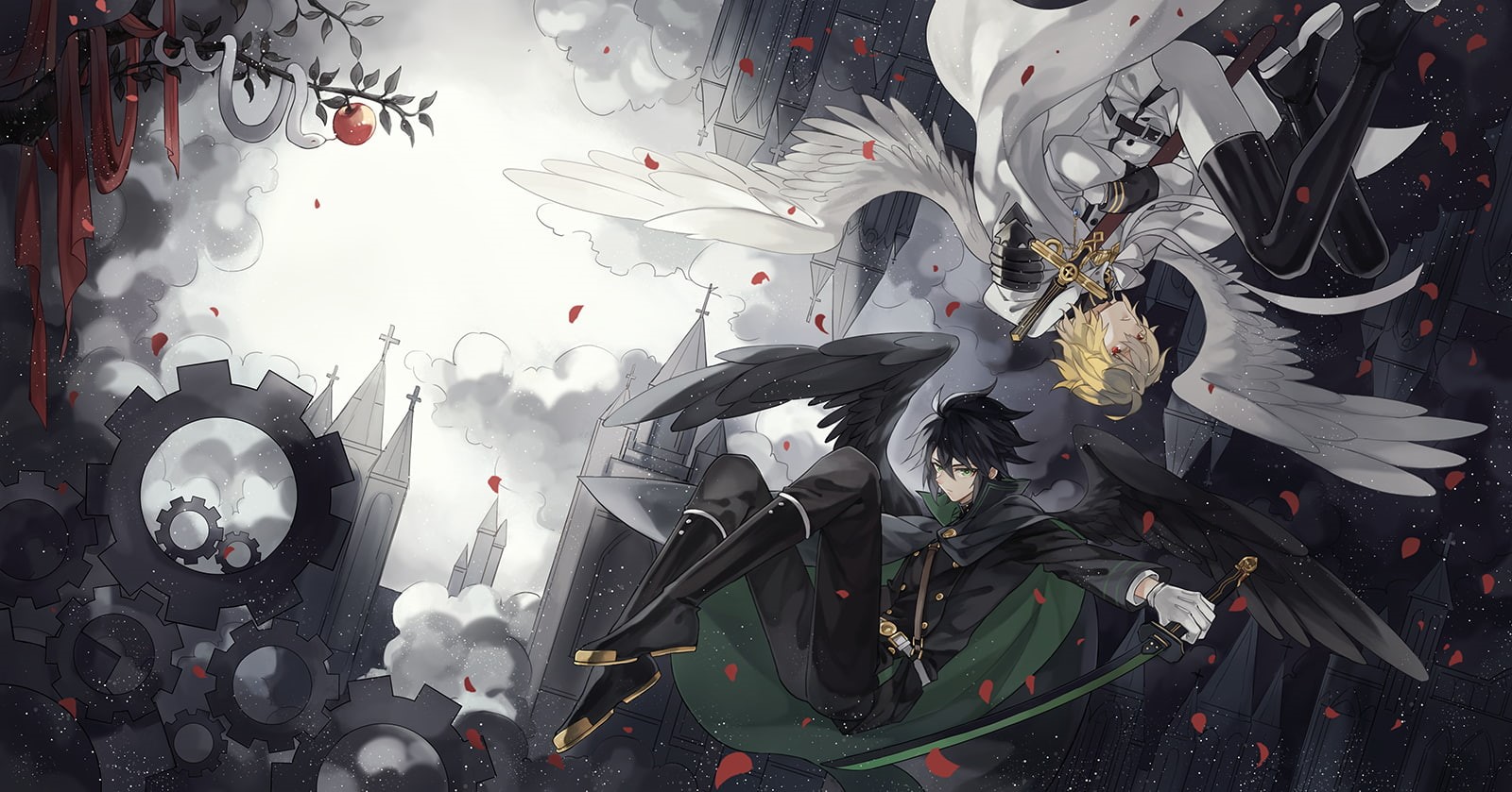 Yuichiro Hyakuya, Hyakuya Mikaela, Owari No Seraph, anime boys HD Wallpaper
