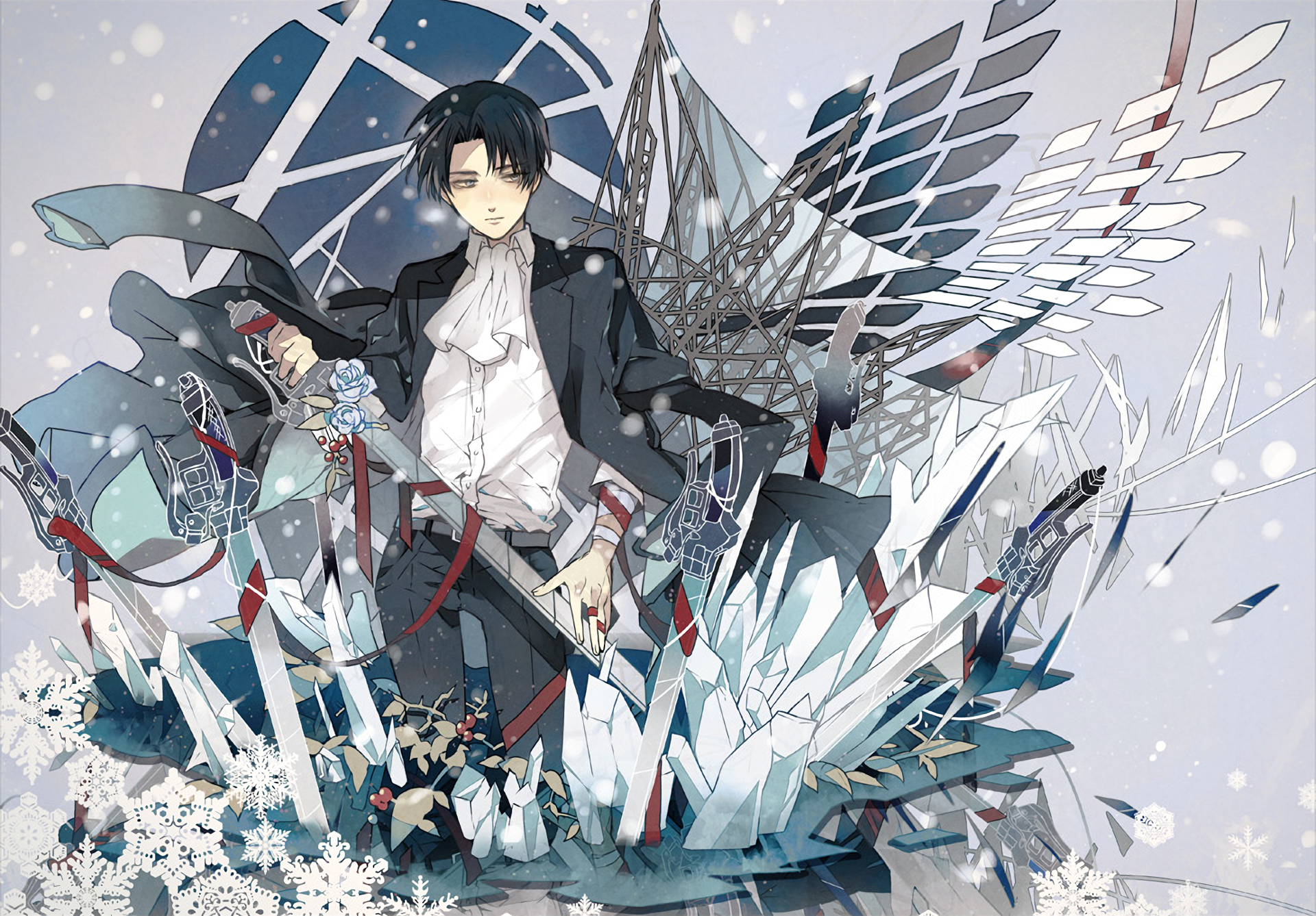 Levi Ackerman, Shingeki no Kyojin, anime boys HD Wallpaper
