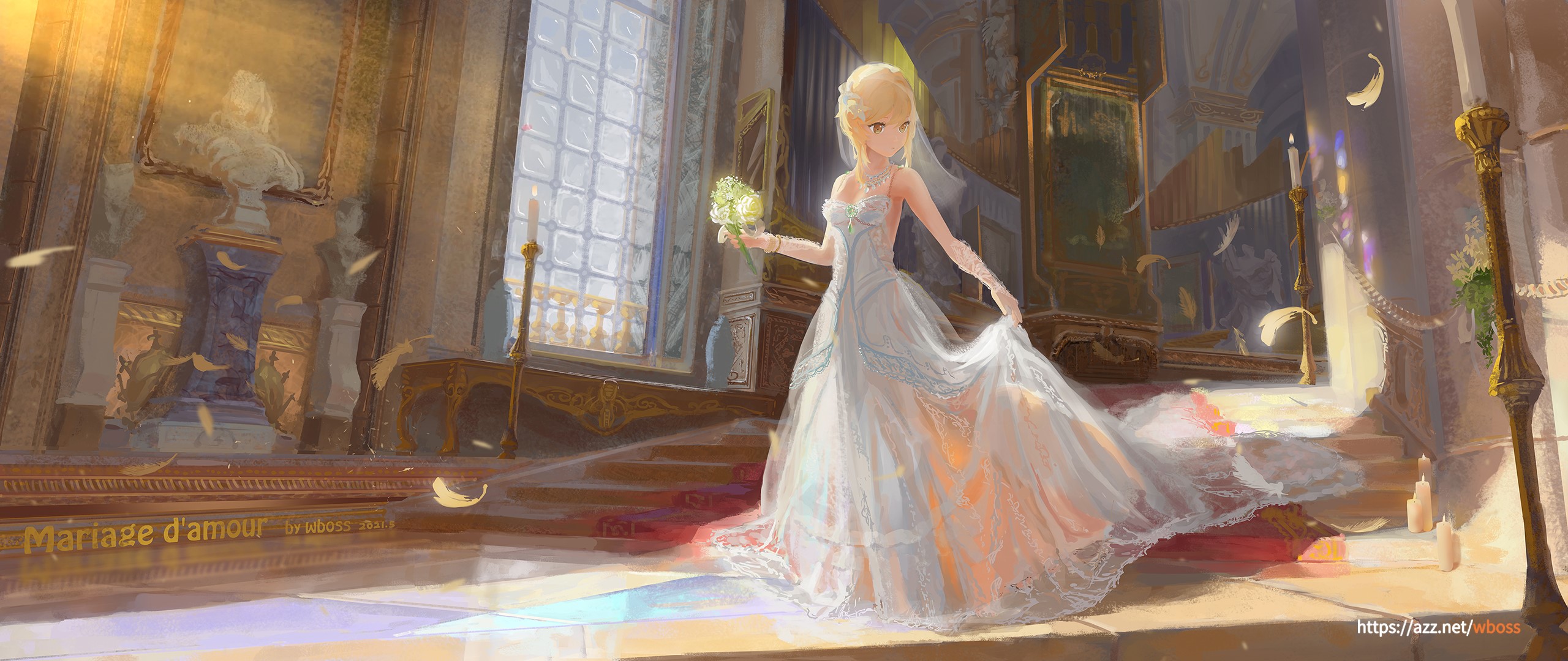 Lumine in Elegant Wedding Dress Genshin Impact HD Wallpaper