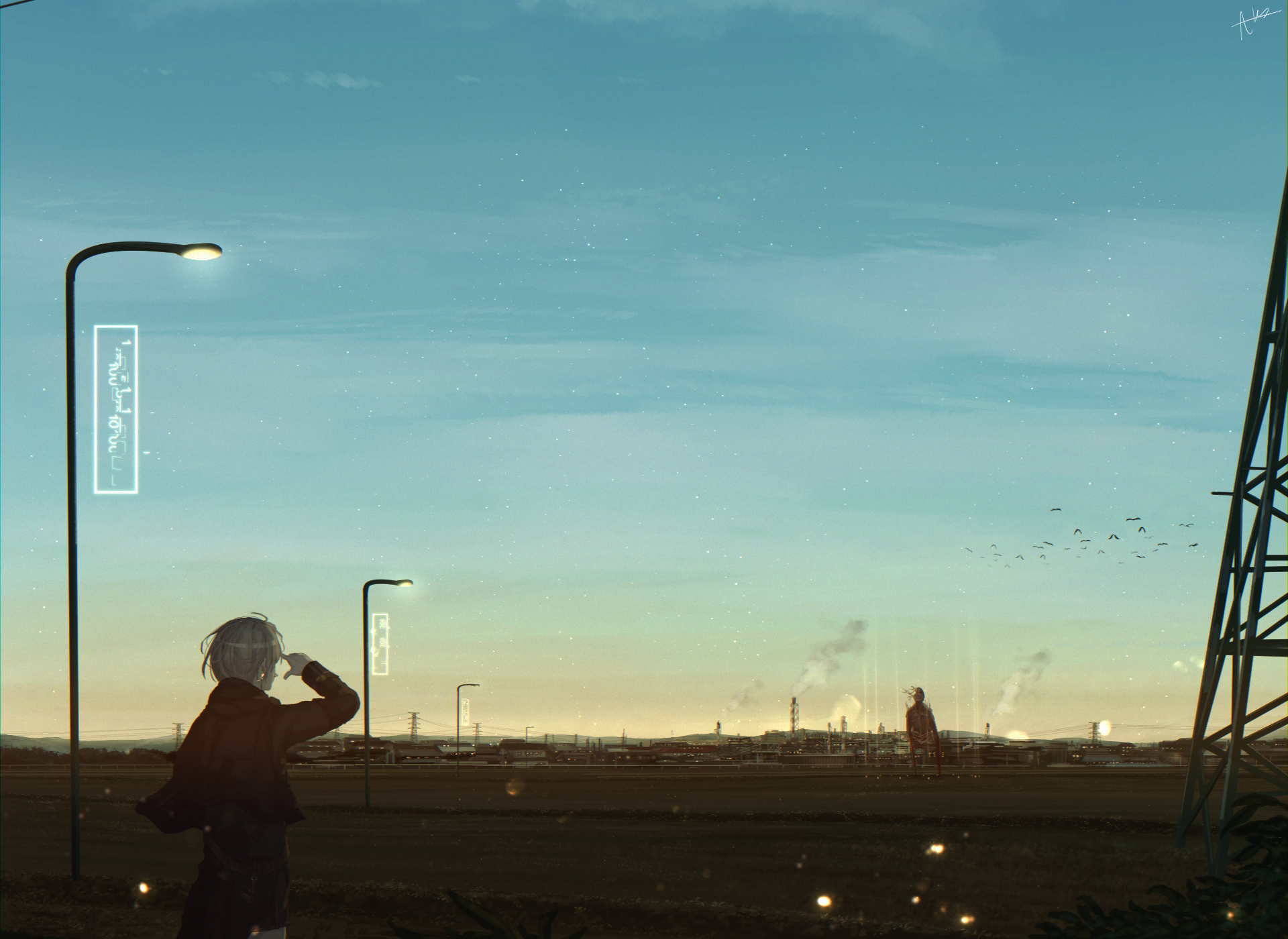 t_res, sky, anime, Pixiv HD Wallpaper