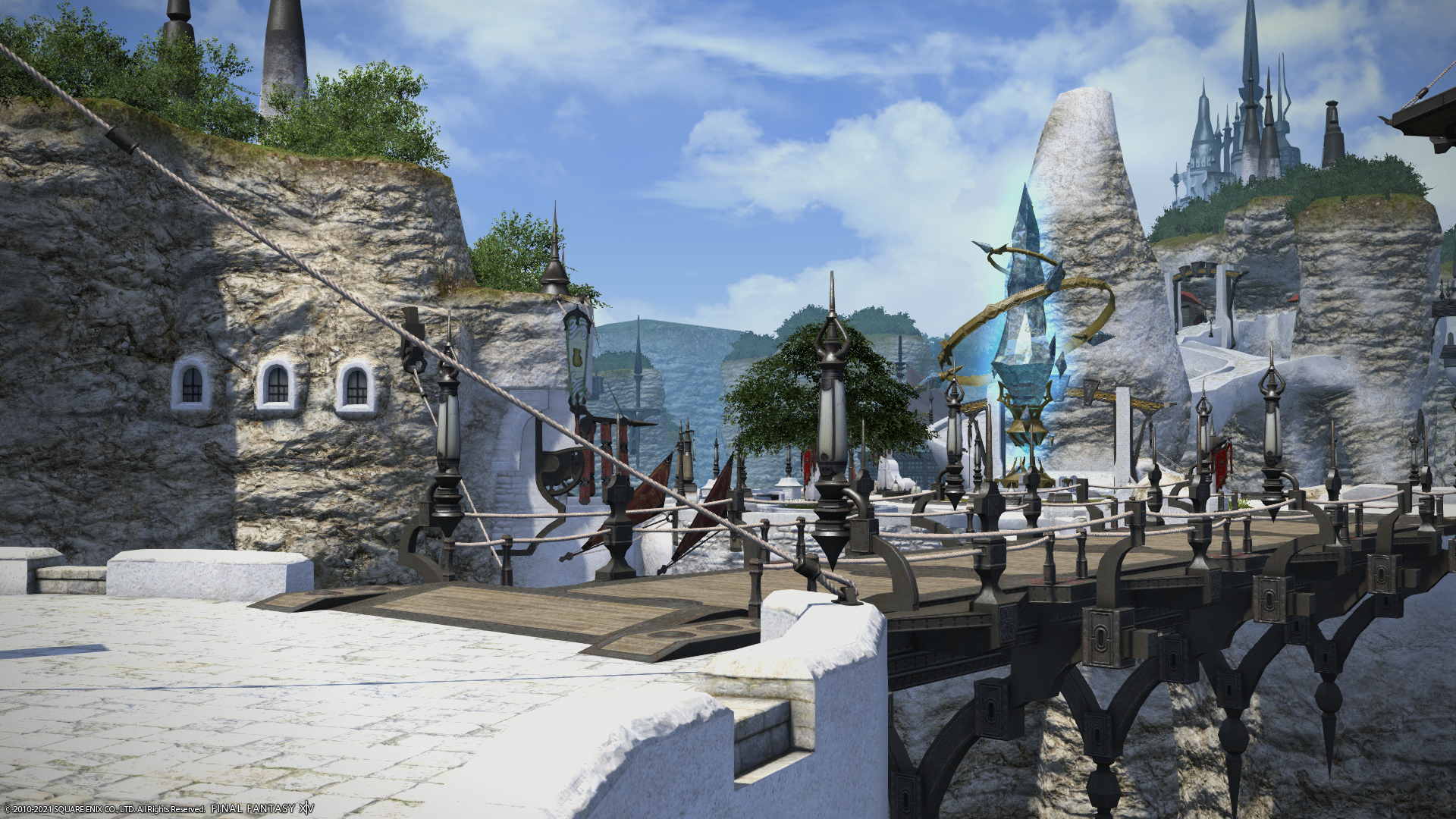 crystal, Limsa Lominsa, city, Final Fantasy XIV: A Realm Reborn, clear sky HD Wallpaper