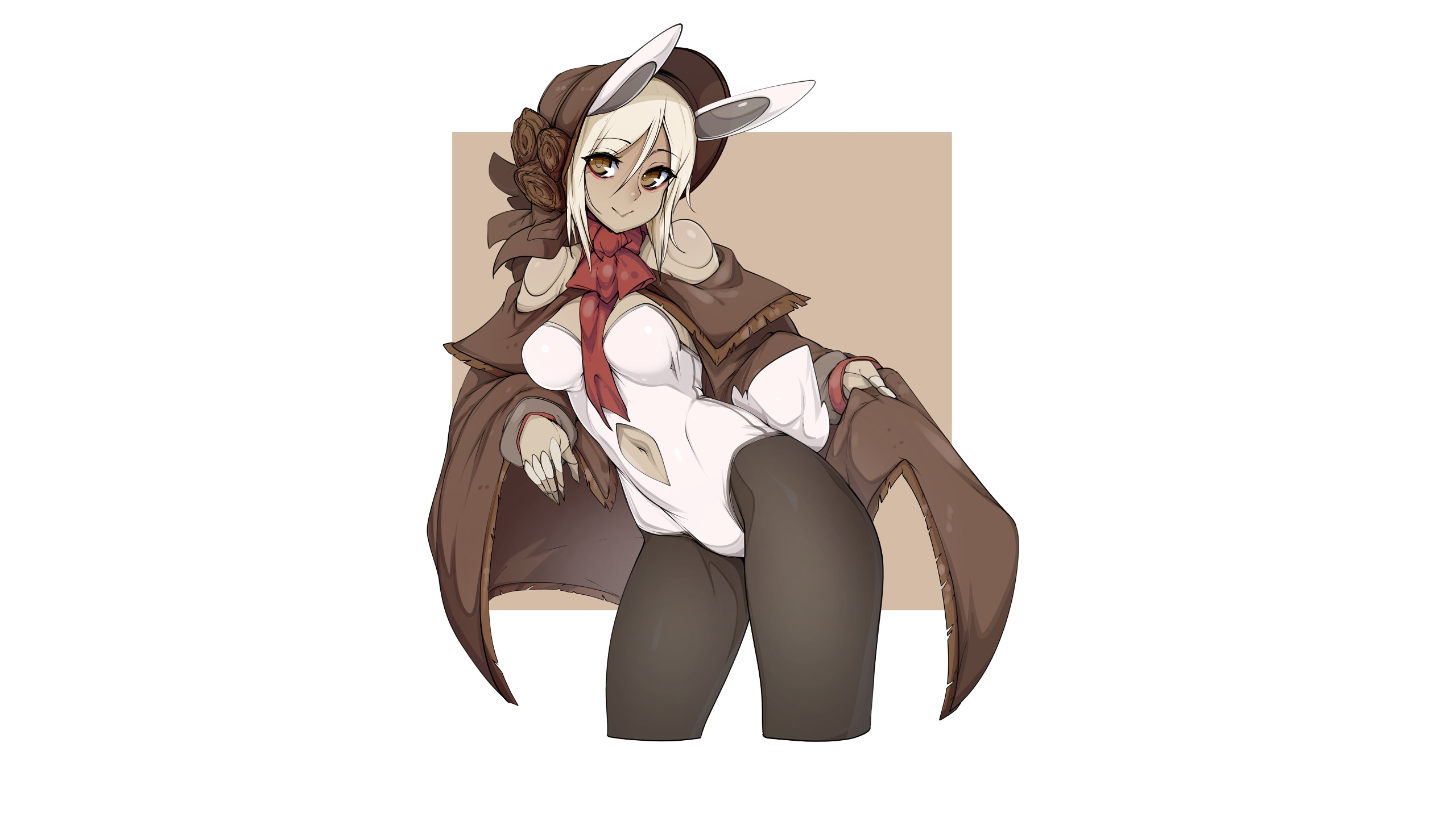 Bloodborne, Plain Doll (Bloodborne), Plain Doll, Slugbox (artist), white hair, bunny ears HD Wallpaper