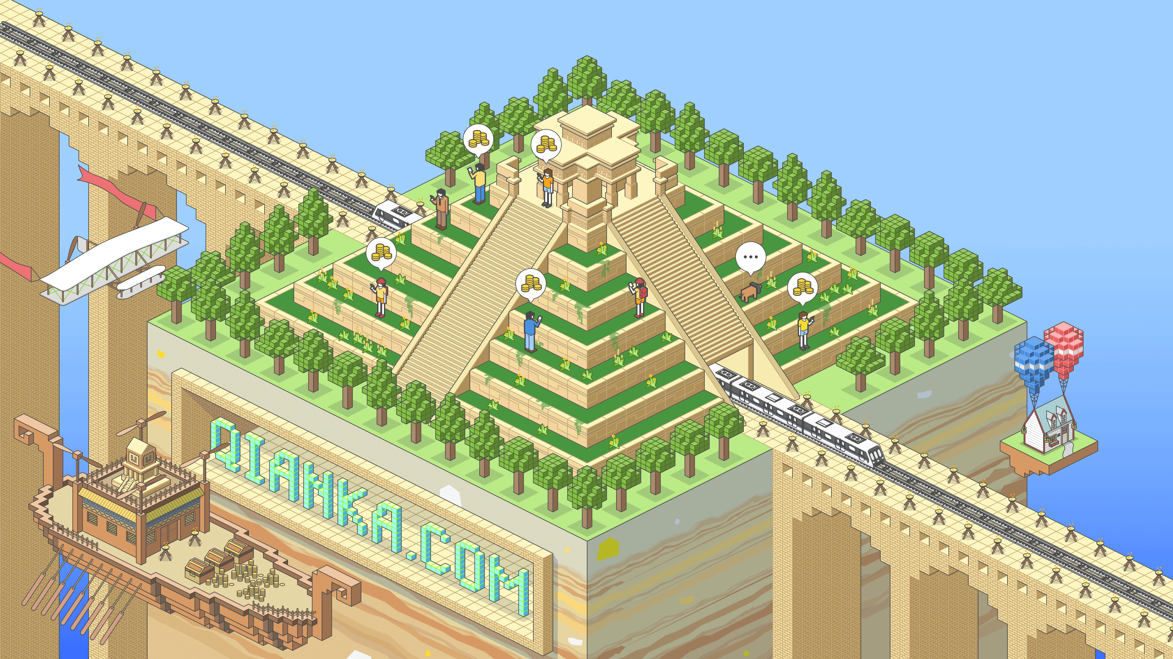 4K, qianka, pixel art, flat art HD Wallpaper