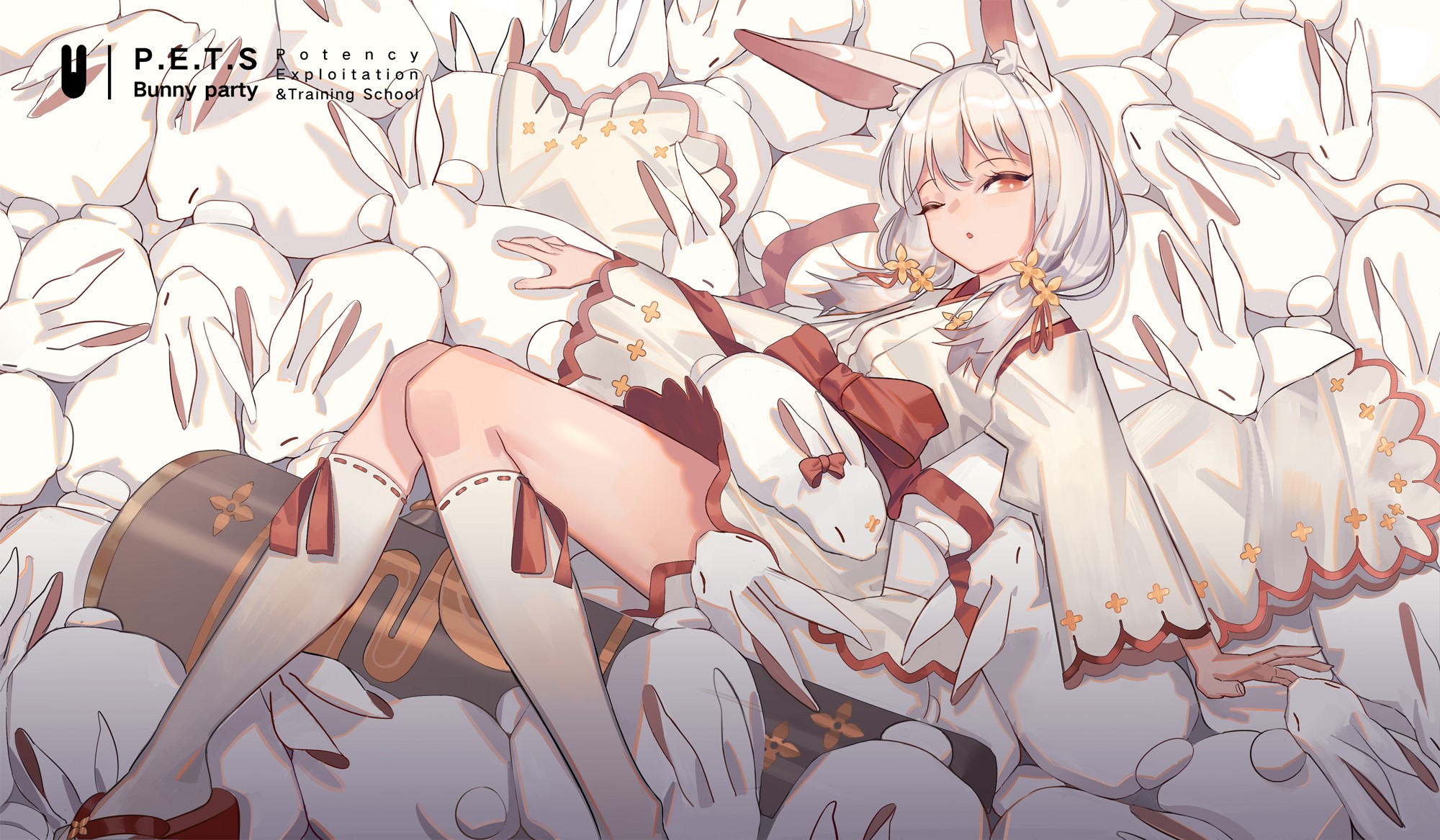 Noah Fantasy Anime Girl with Bunny Ears HD Wallpaper