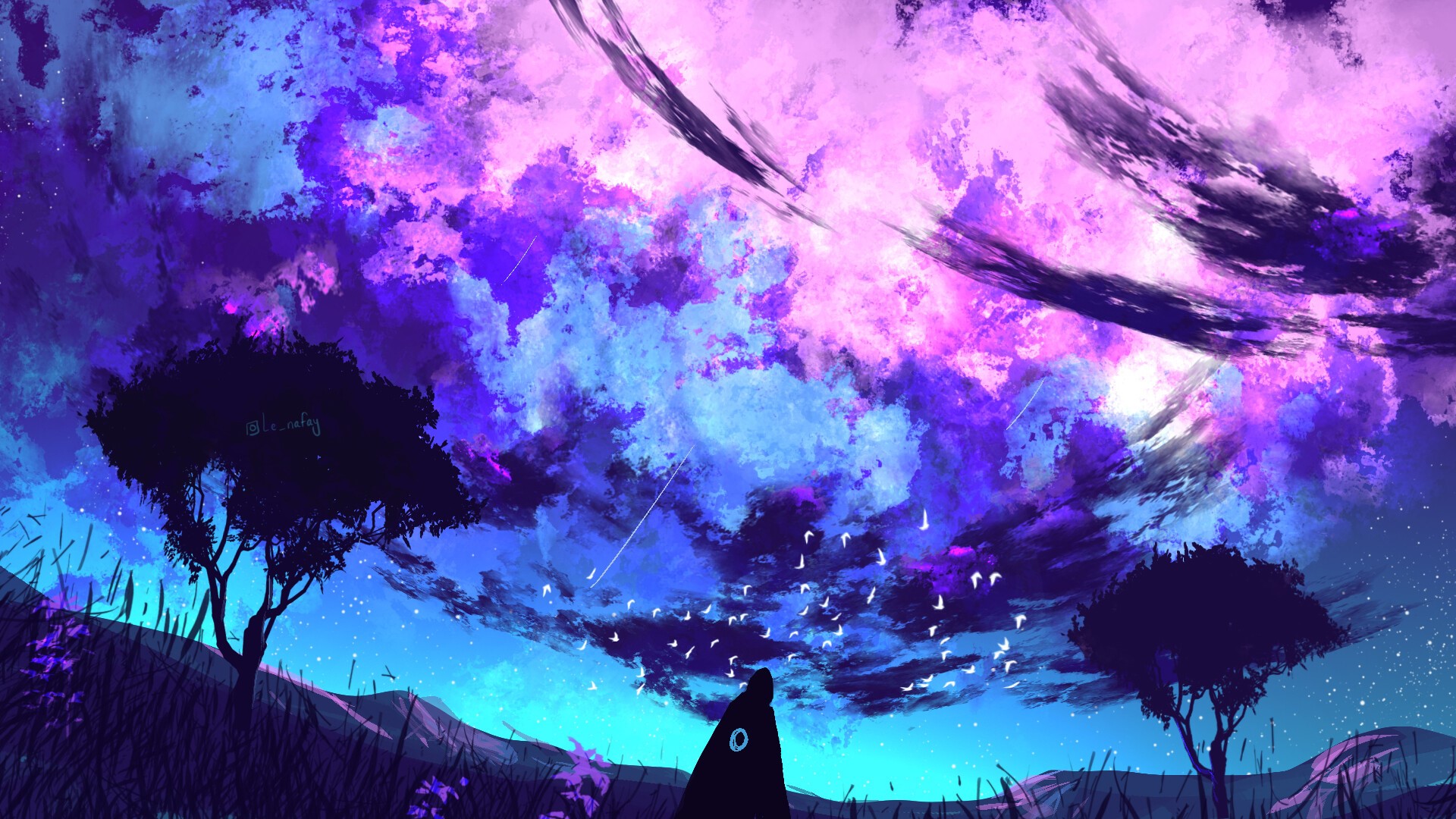 Muhammad Nafay, fantasy art, digital art, clouds HD Wallpaper